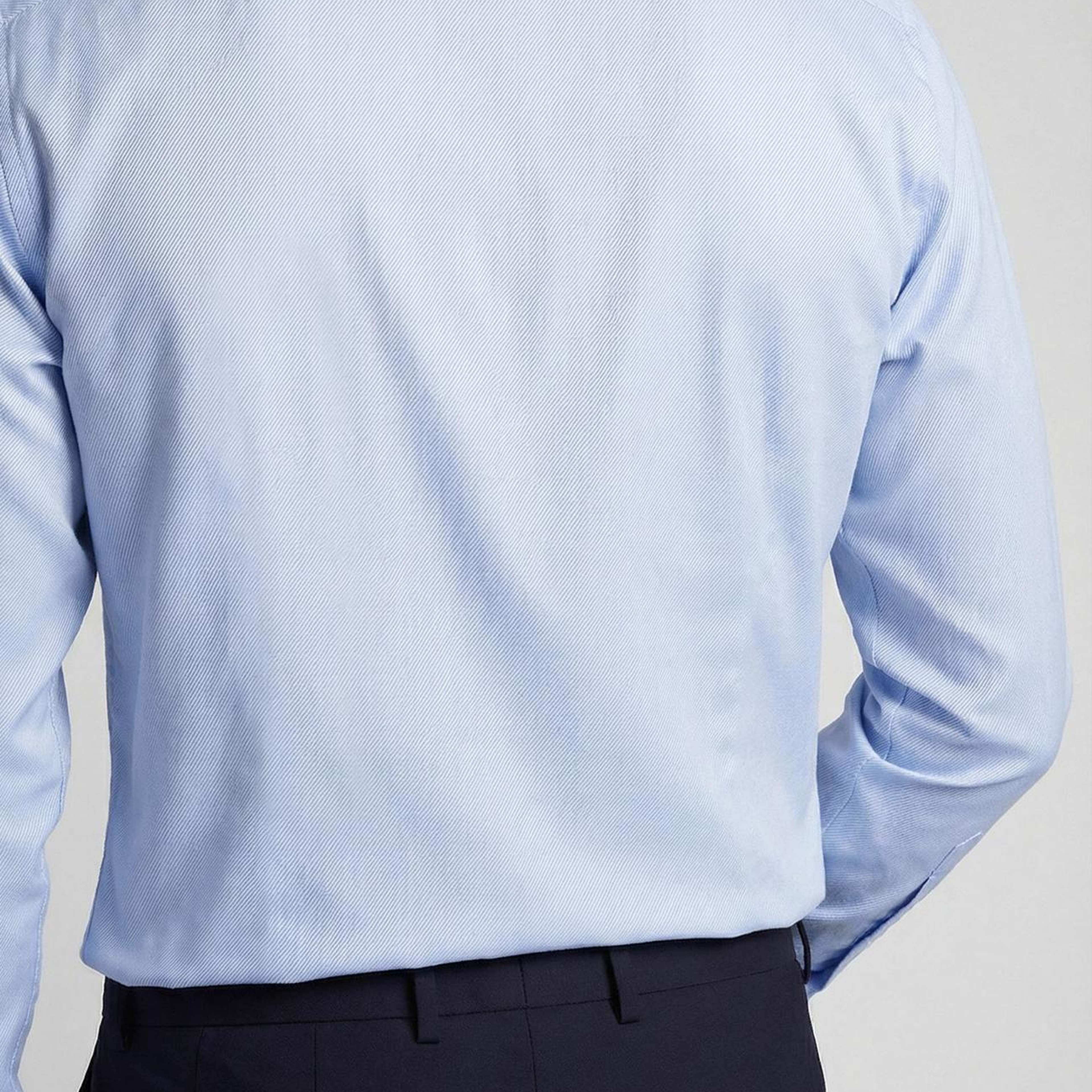 Network Erkek Non-Iron Mavi Beyaz Çizgili Gömlek