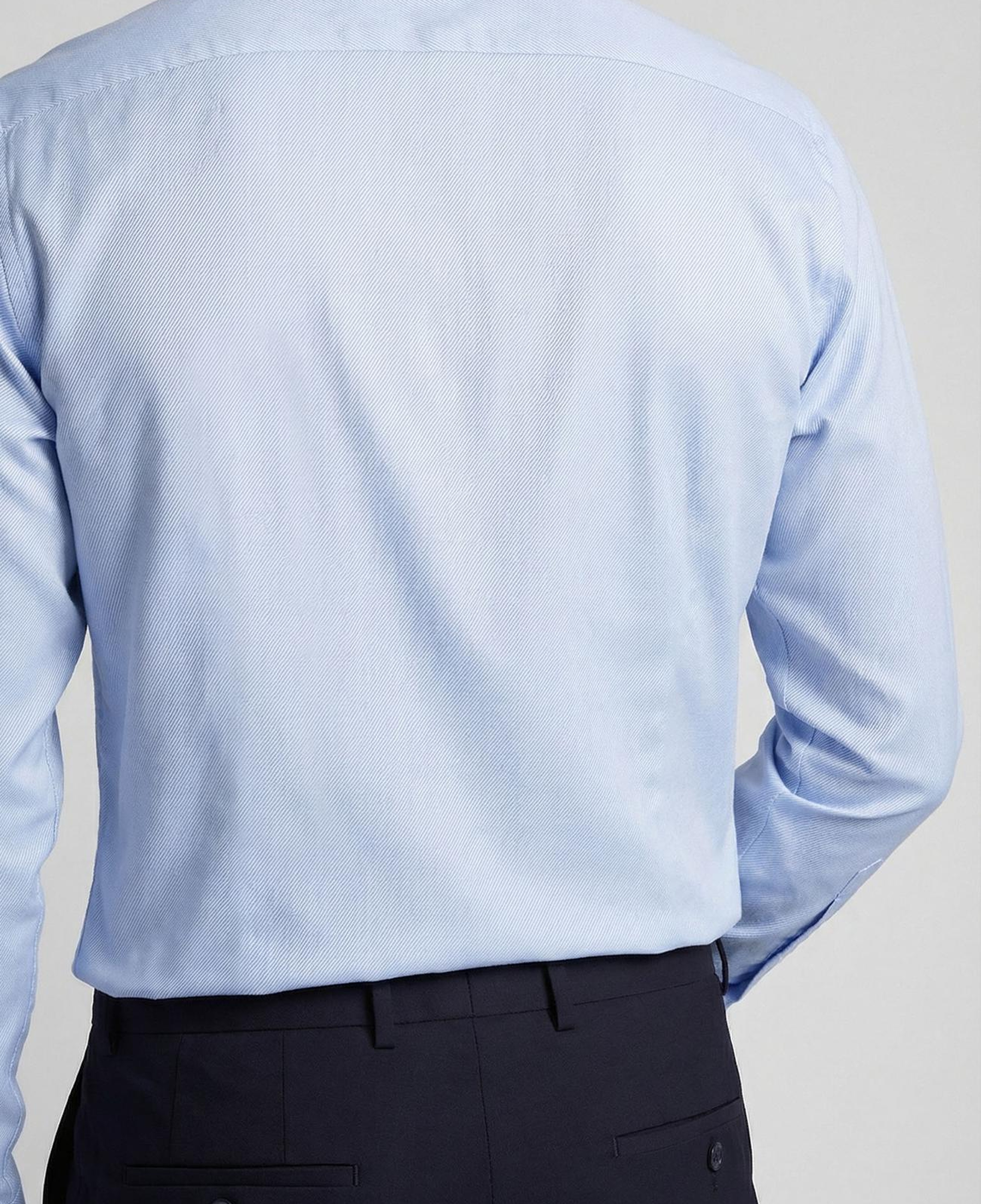 Network Erkek Non-Iron Mavi Beyaz Çizgili Gömlek