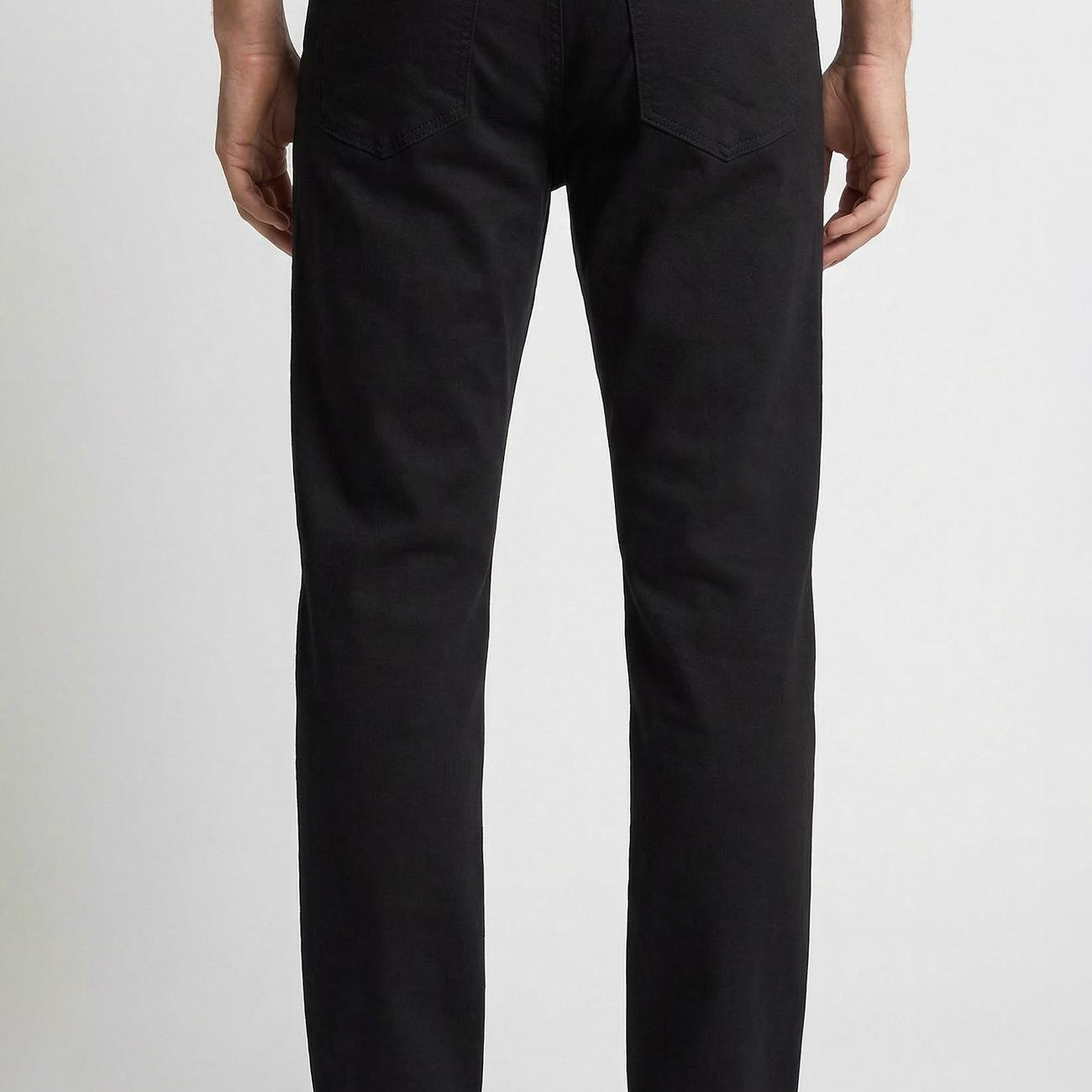 Network Erkek Siyah Slim Fit Armür Desen Pantolon