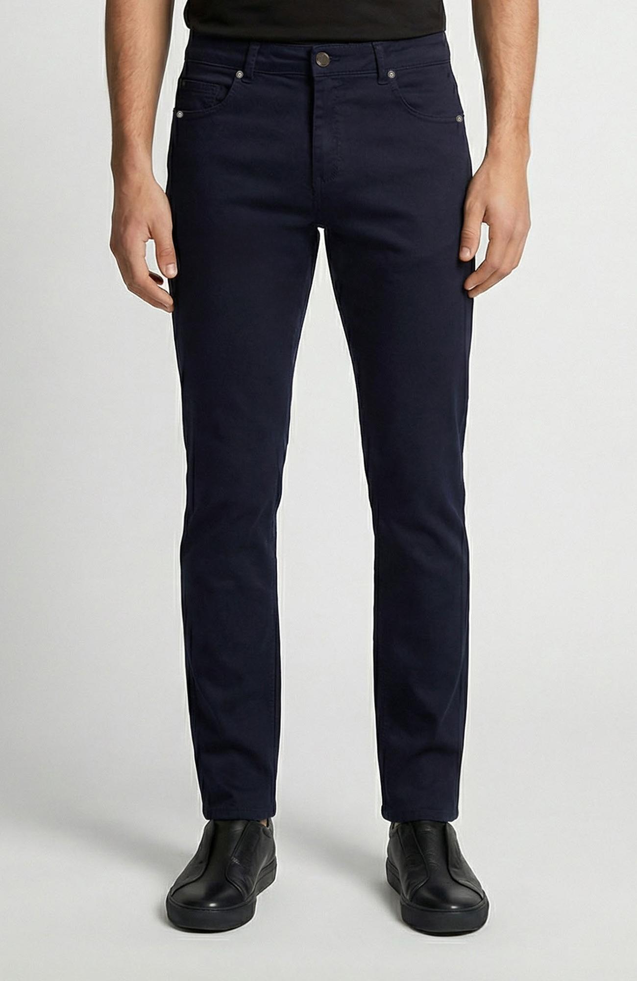 Network Erkek Slim Fit Lacivert 5 Cep Armür Desen Pantolon