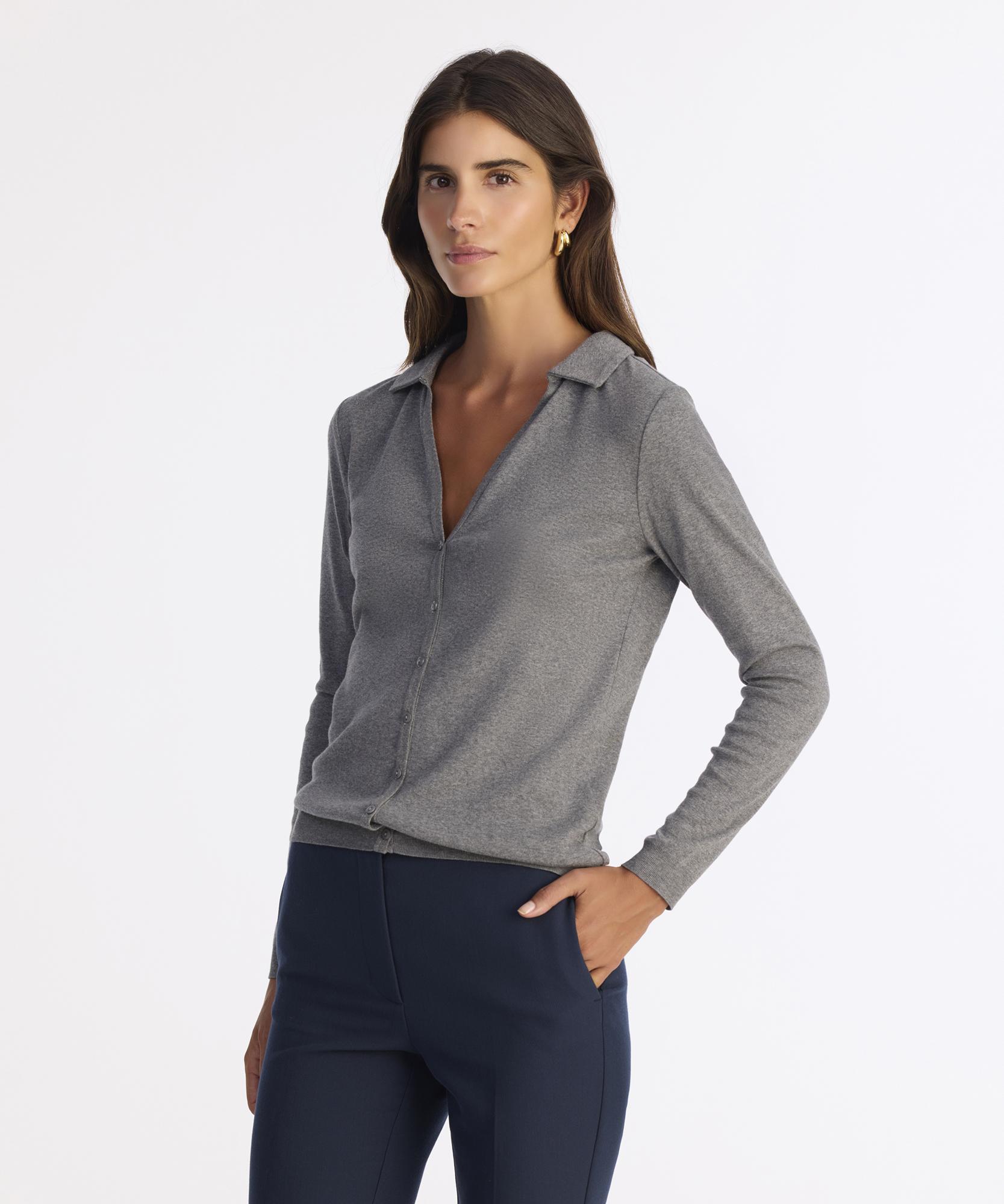 YARGICI Yaka Detaylı Uzun Kollu Hırka