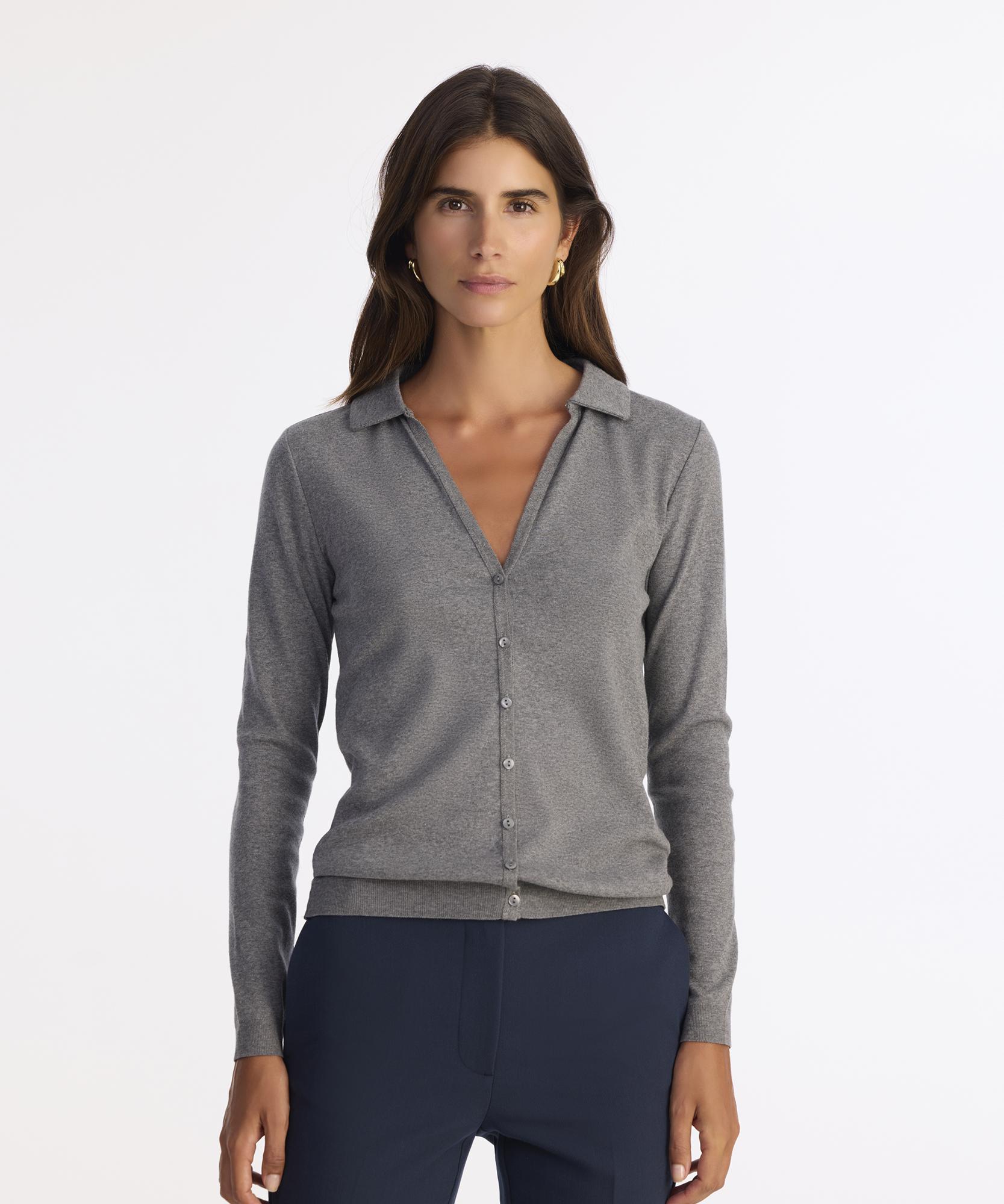 YARGICI Yaka Detaylı Uzun Kollu Hırka