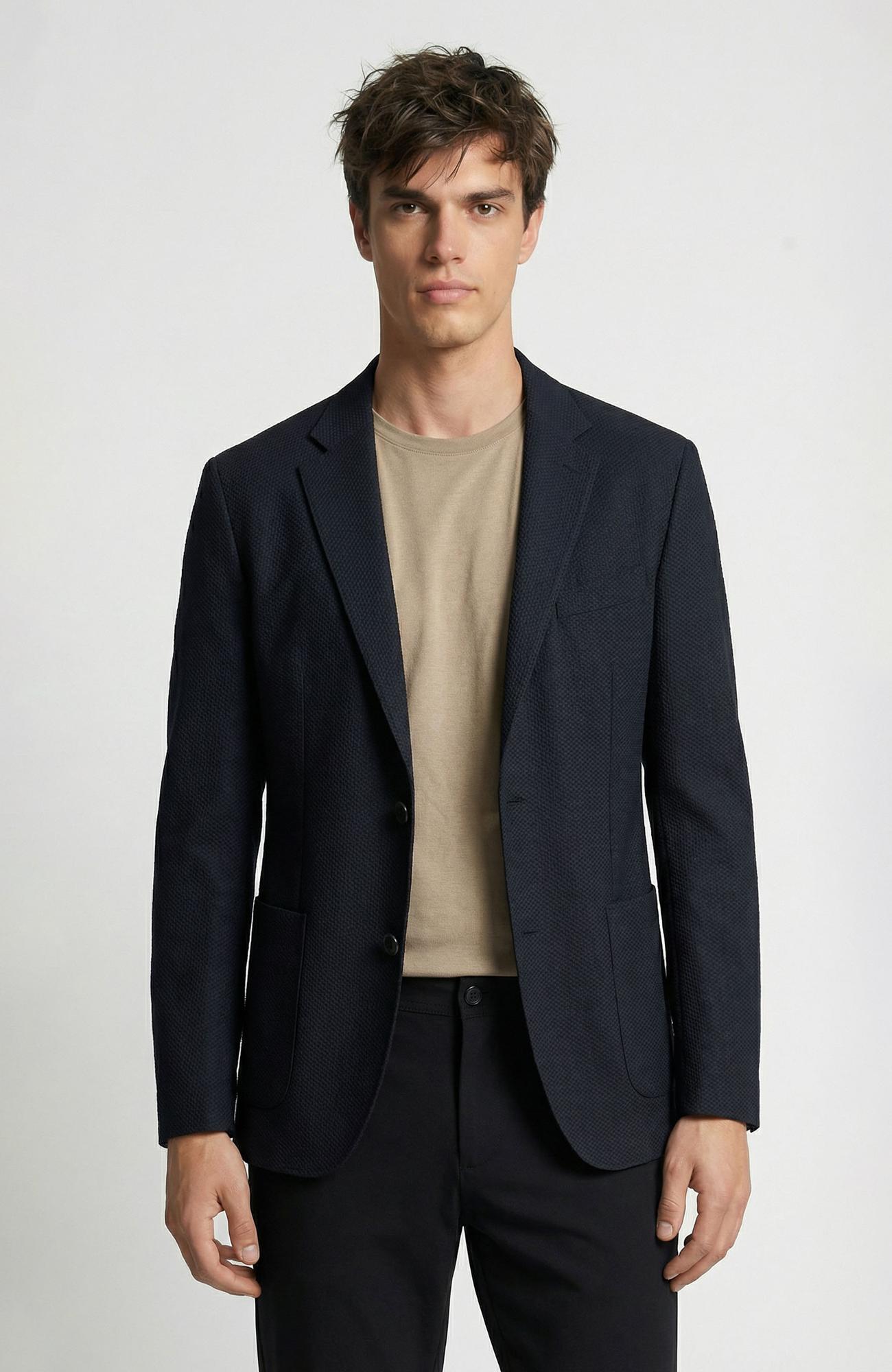 Network Erkek Siyah N-Tech Çift Yırtmaç Örme Ceket