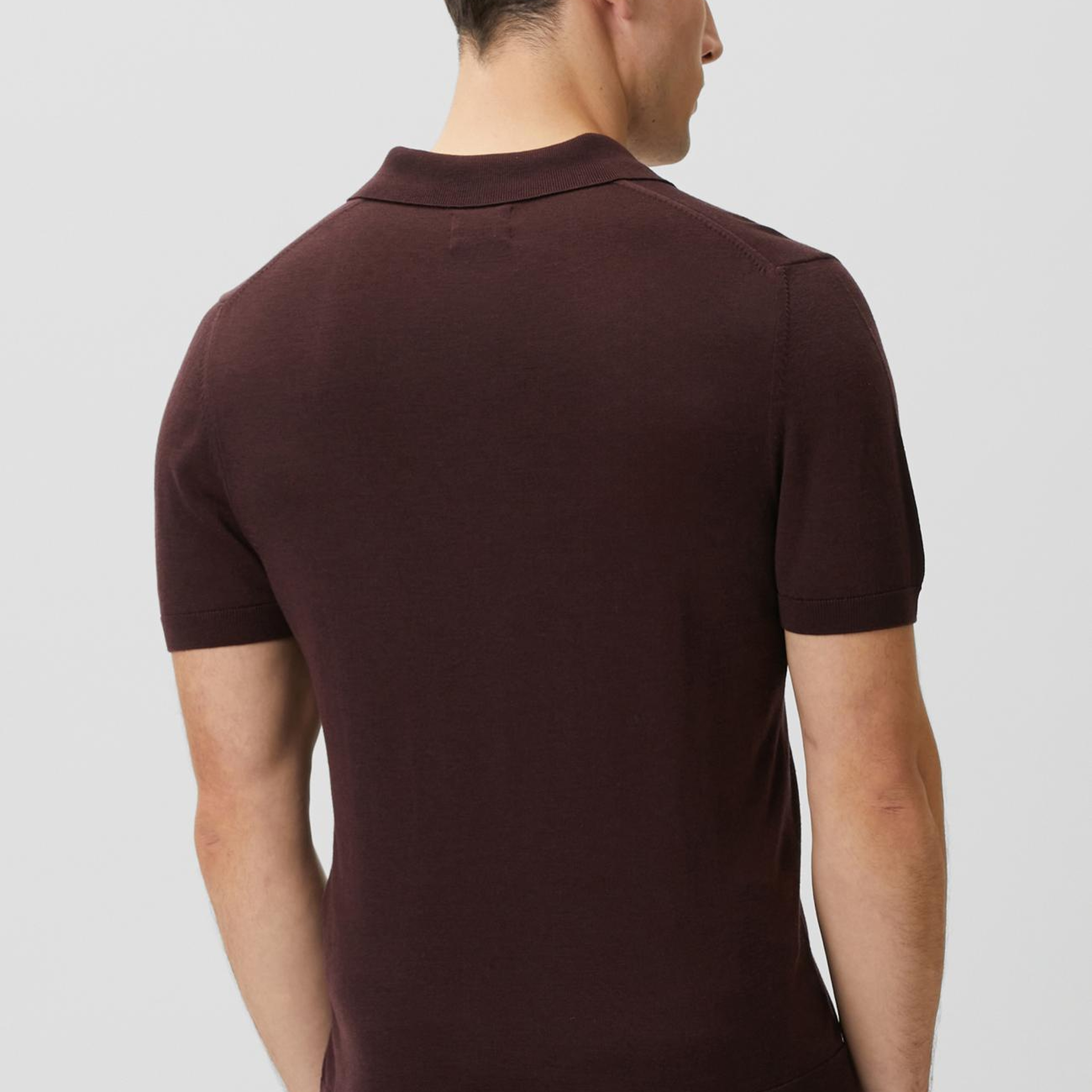 Network Erkek Bordo Polo Yaka Basic Triko Kazak