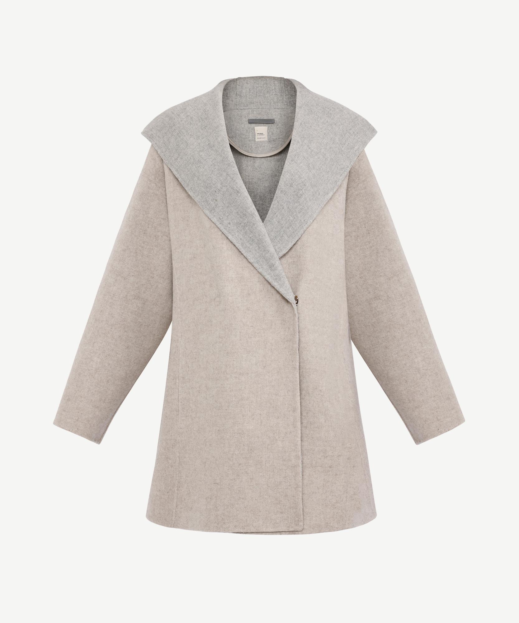 YARGICI Geniş Şal Yaka Uzun Kol Palto