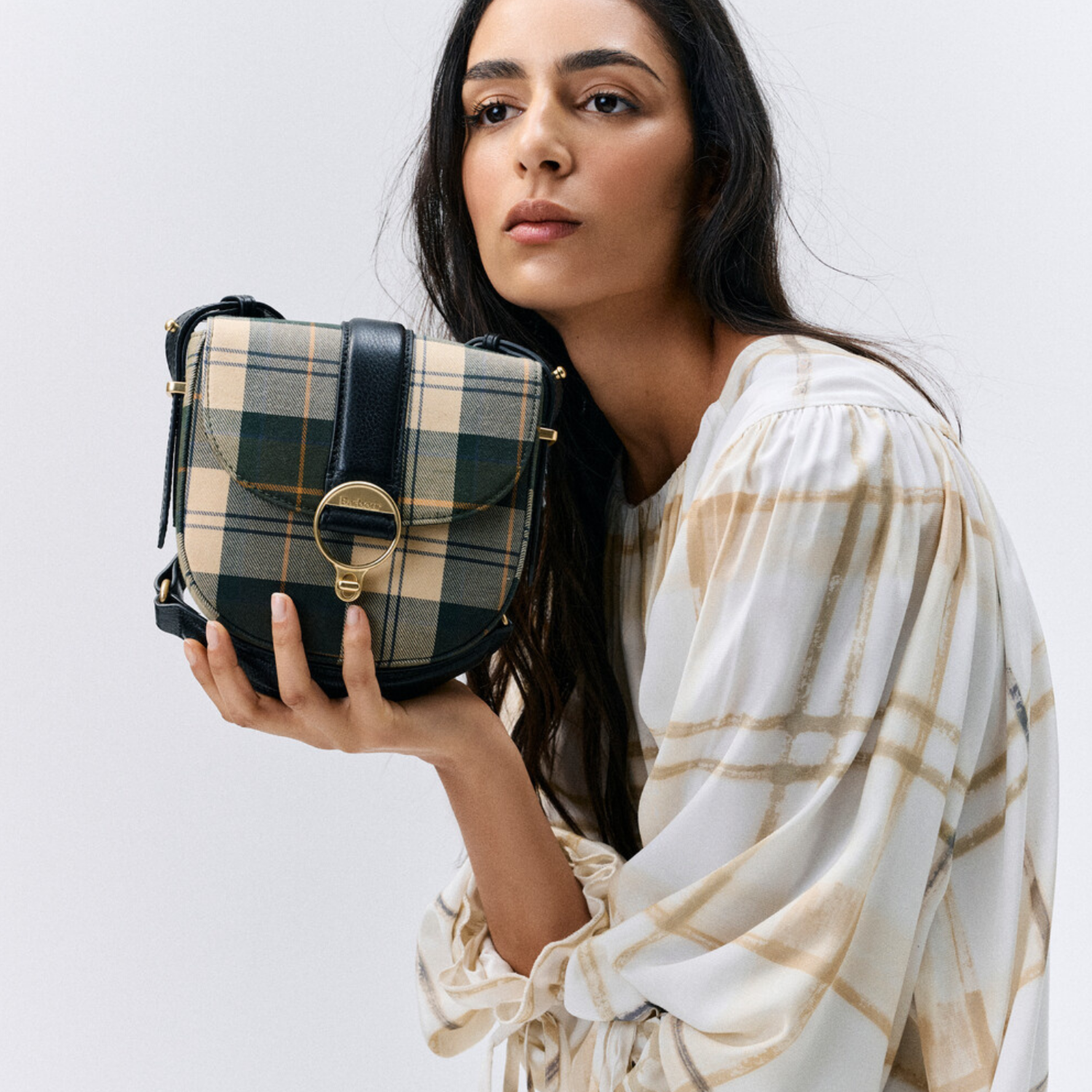Barbour Elm Tartan Çapraz Çanta
