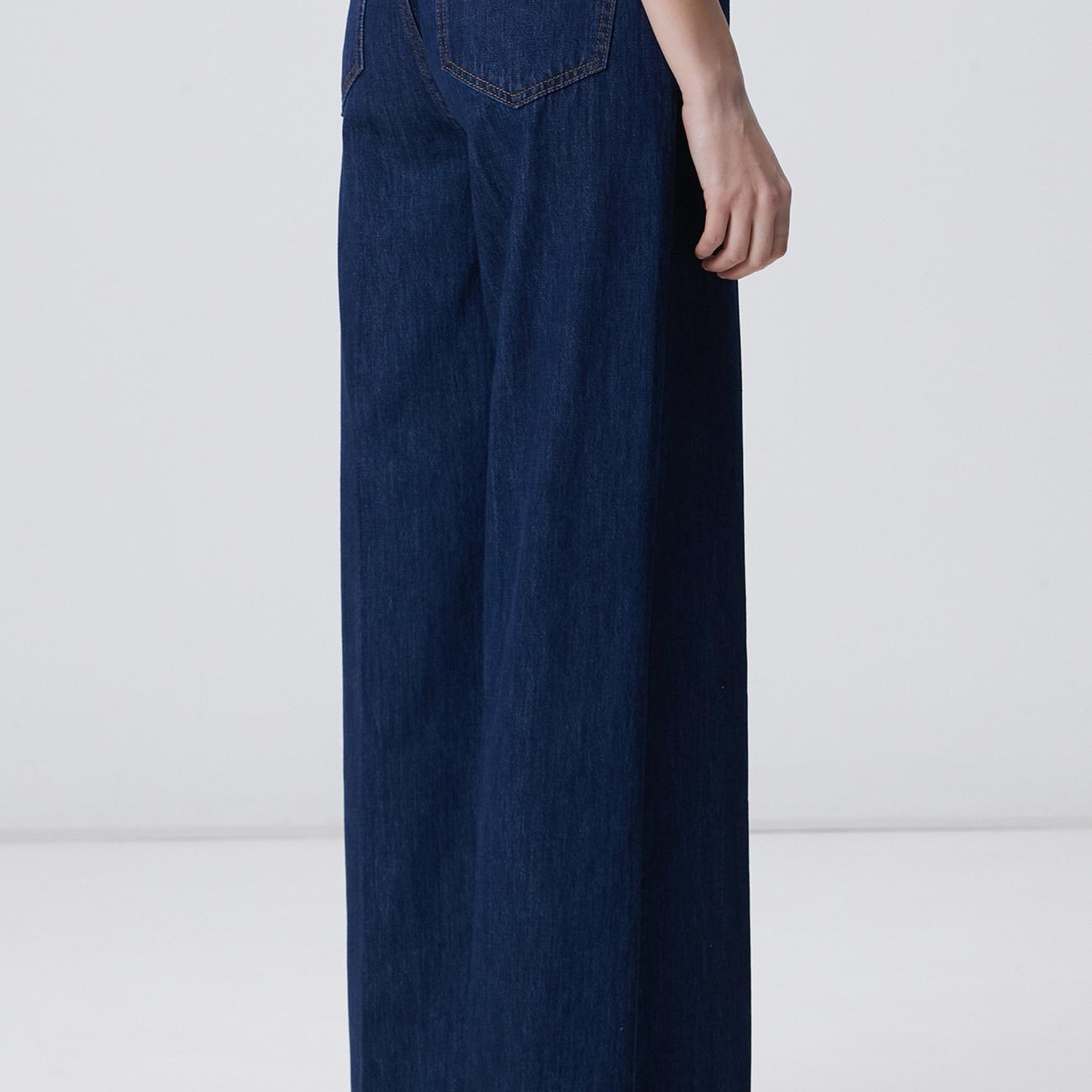 Network Kadın Lacivert Wide Leg Denim Pantolon
