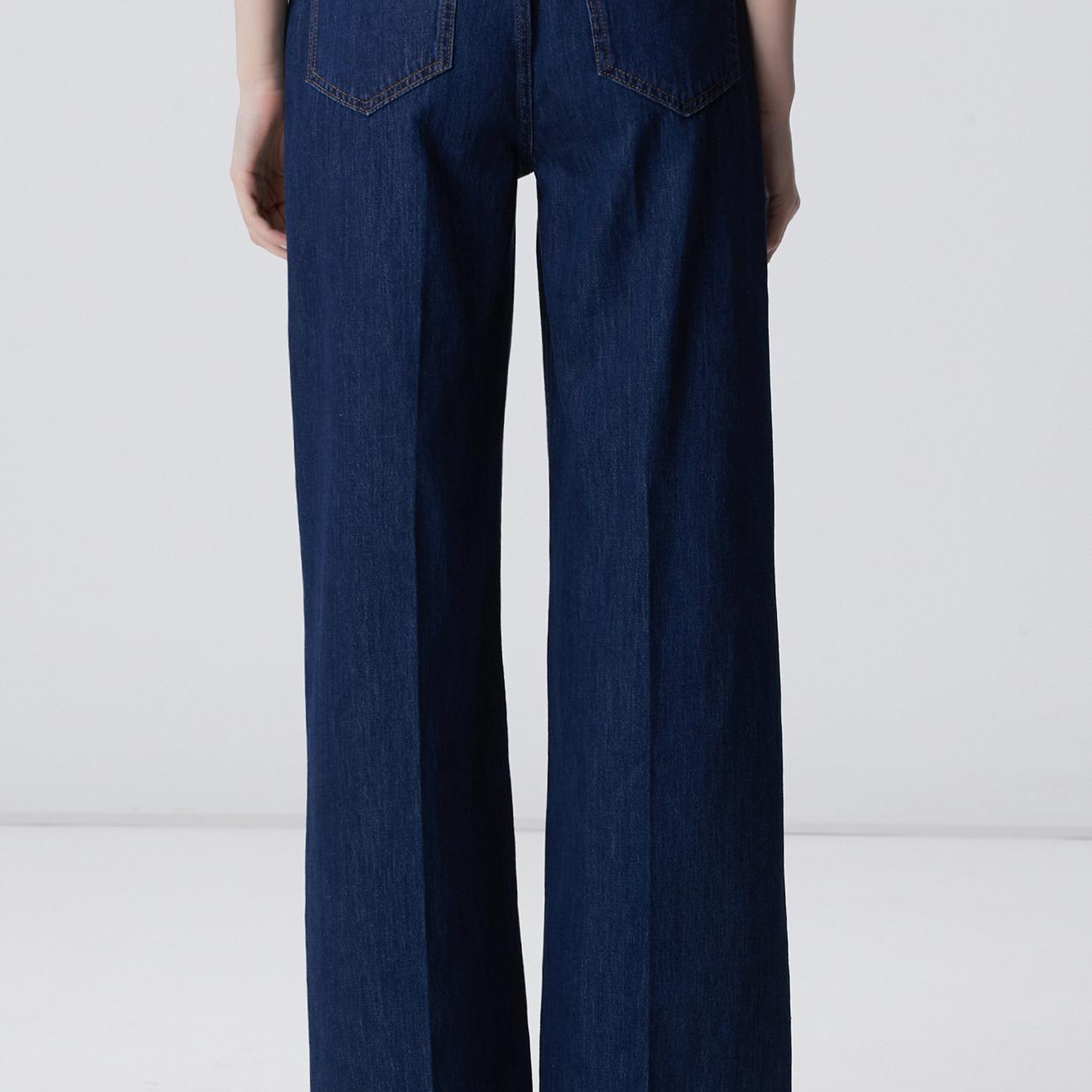 Network Kadın Lacivert Wide Leg Denim Pantolon