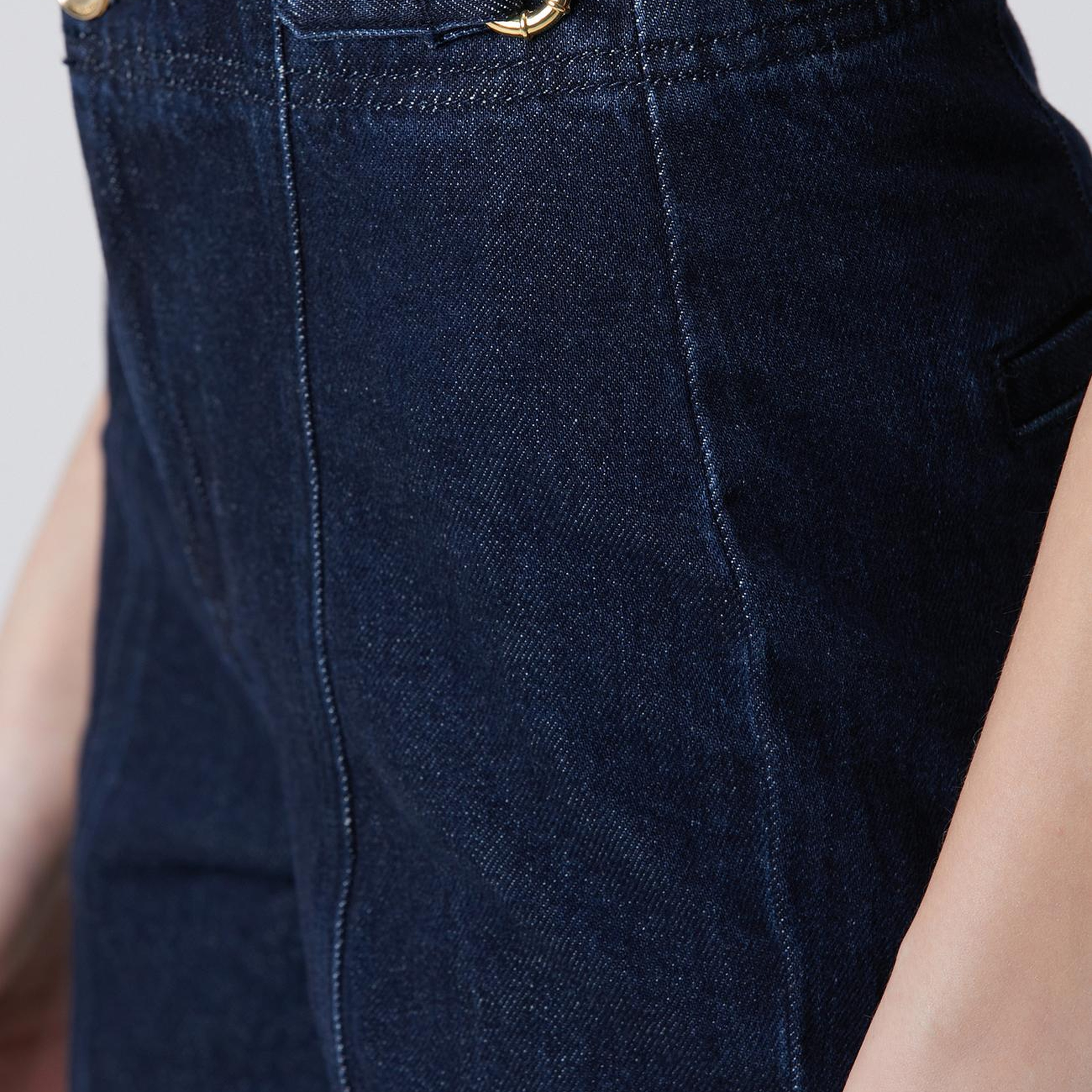 Network Kadın Lacivert Bel Aksesuar Flare Kalıp Denim Pantolon