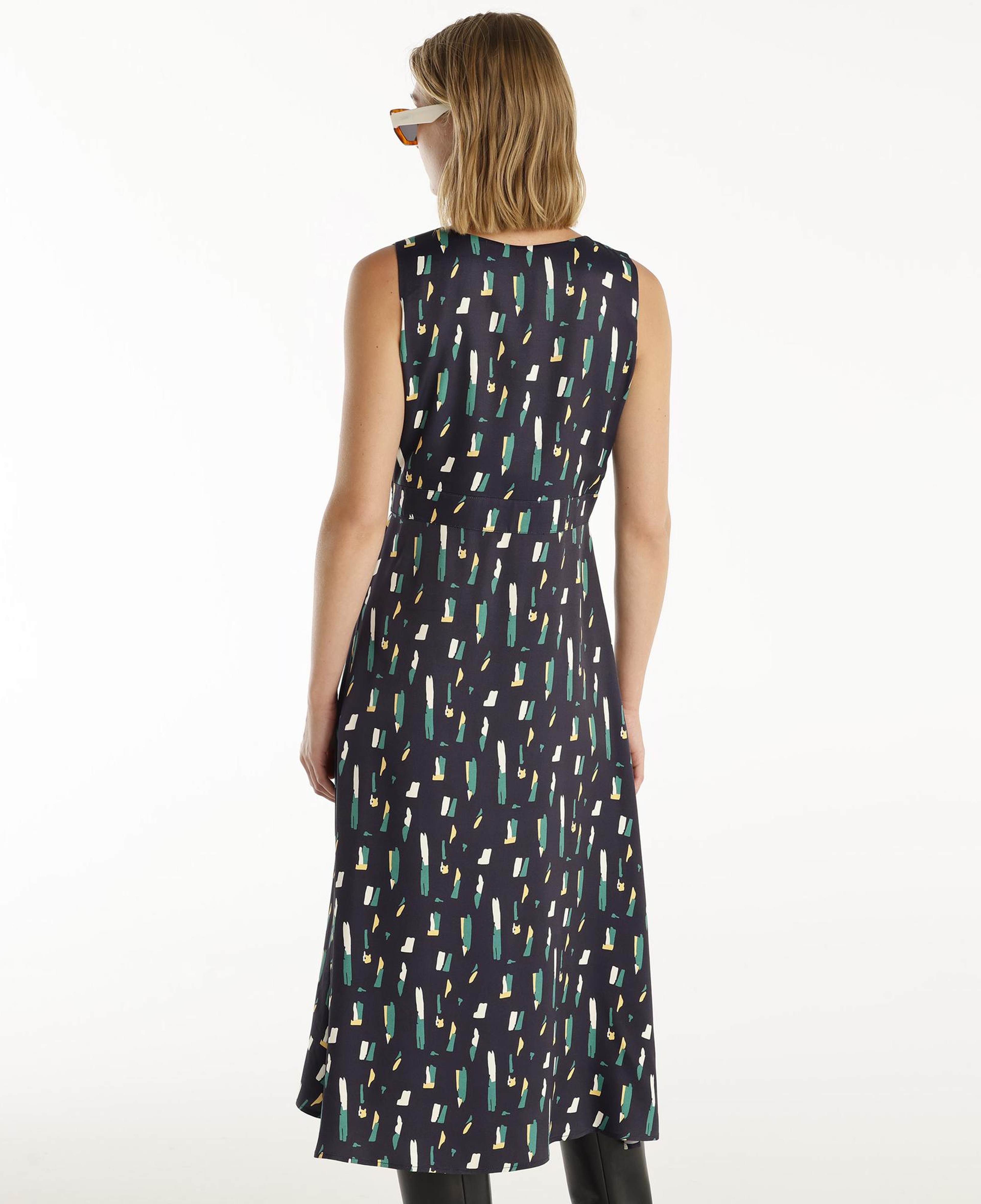 YARGICI Kemer Detaylı Kolsuz Kruvaze  Midi Boy Elbise