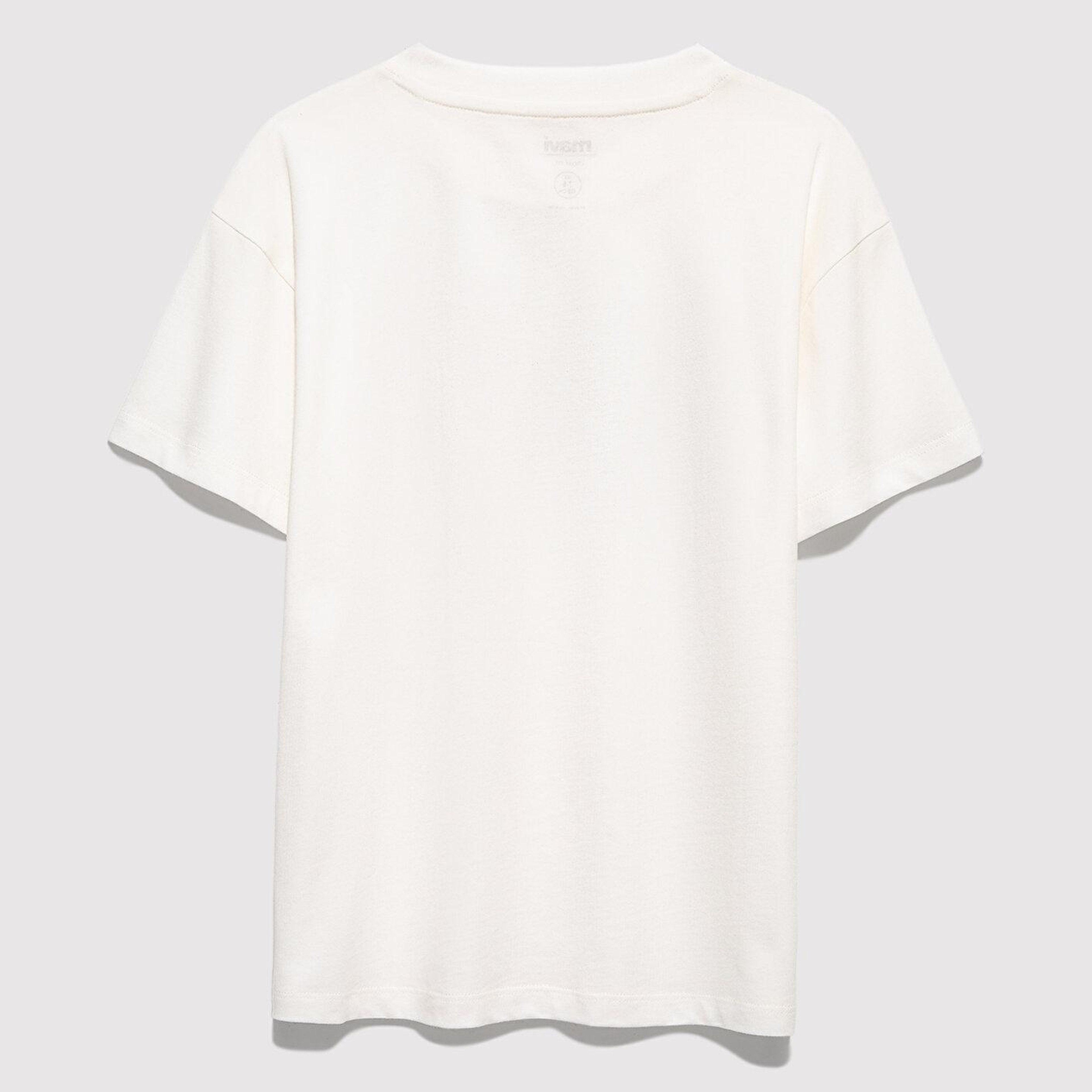 Mavi Mavi Logo Baskılı Ekru Tişört Loose Fit / Bol Rahat Kesim 7610425-70057
