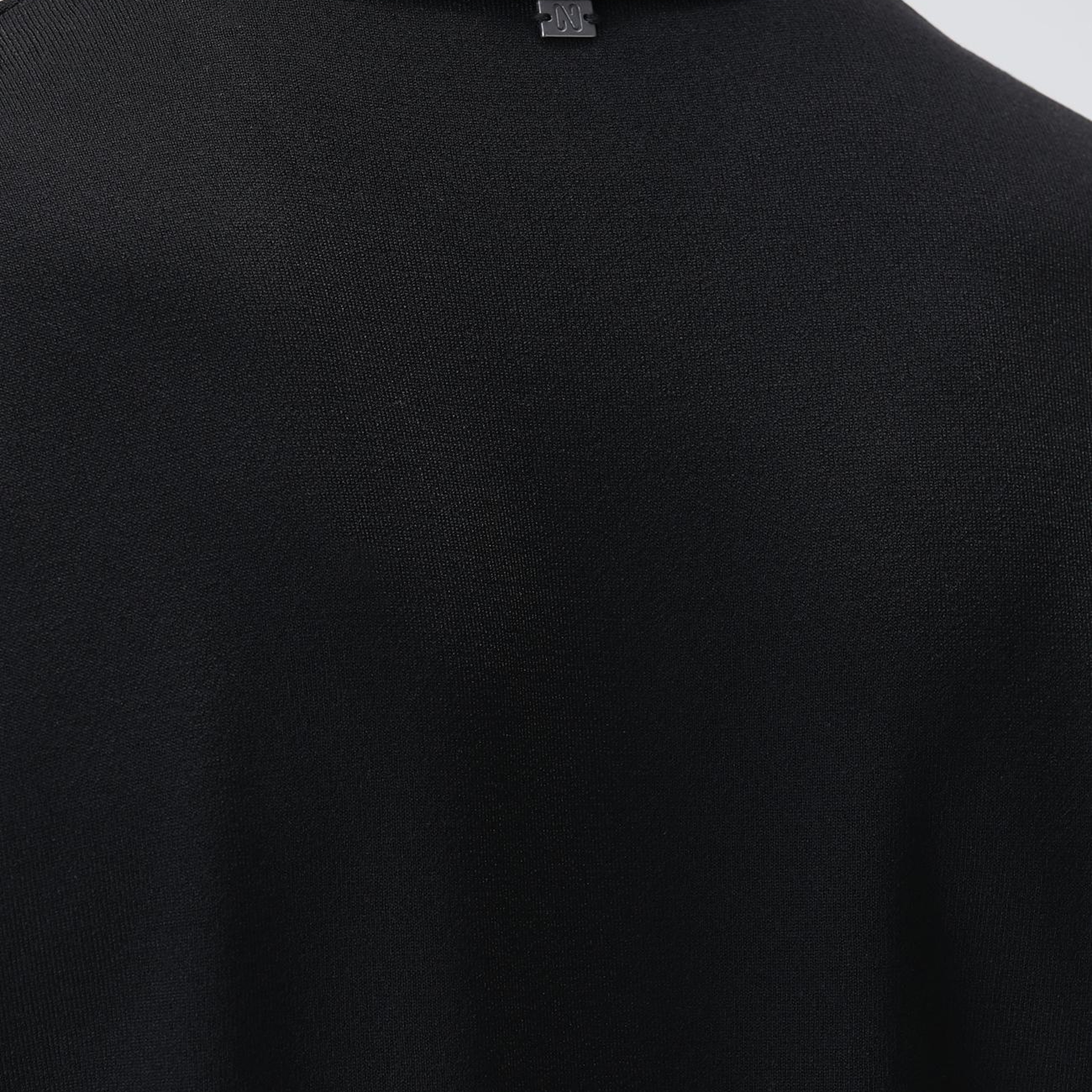 Network Erkek Siyah Polo Yaka Kısa Kol Rayon Kazak
