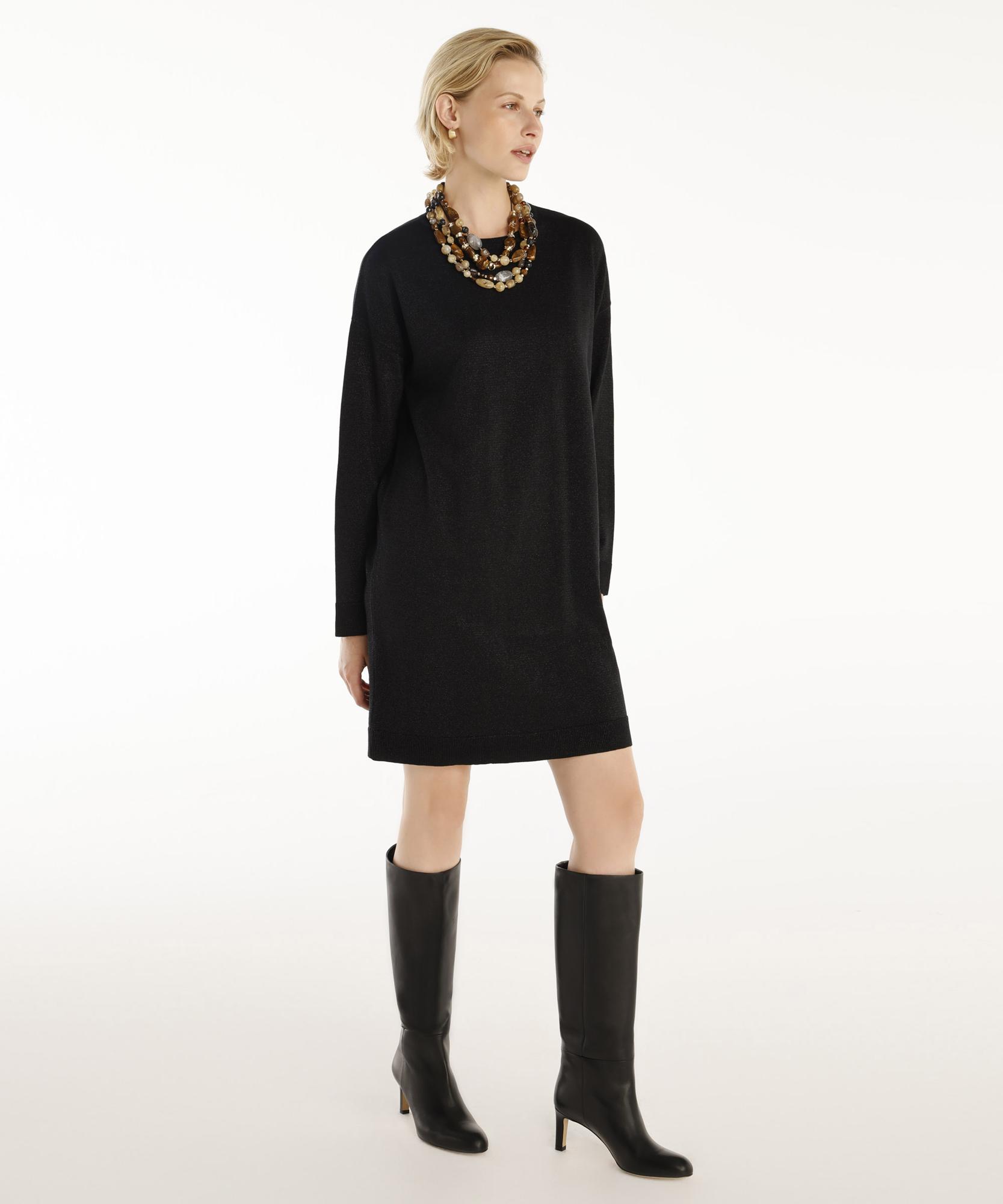 YARGICI Bisiklet Yaka Diz Üstü Triko Elbise