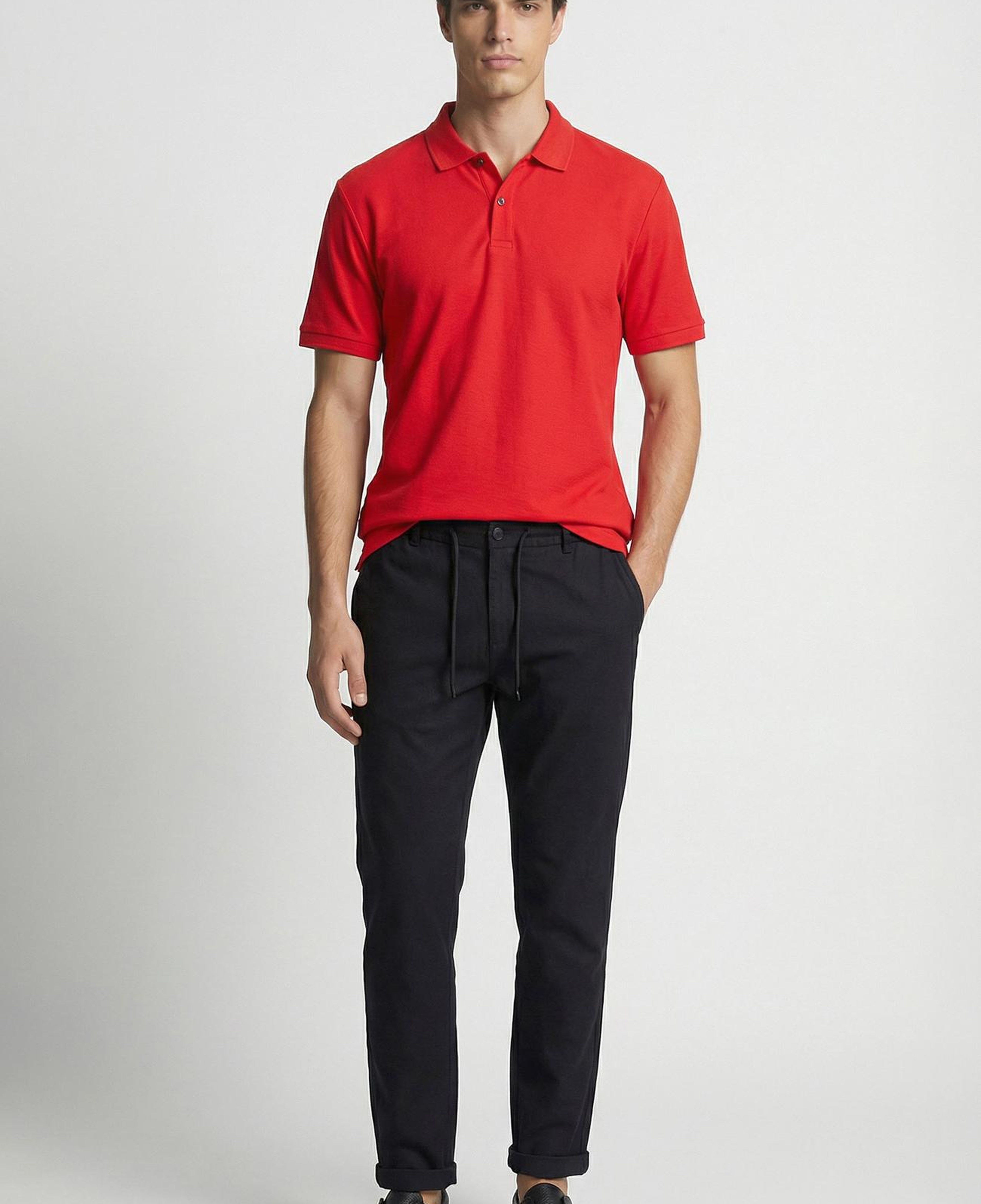 Network Erkek Kırmızı Polo Yaka Pike T-shirt