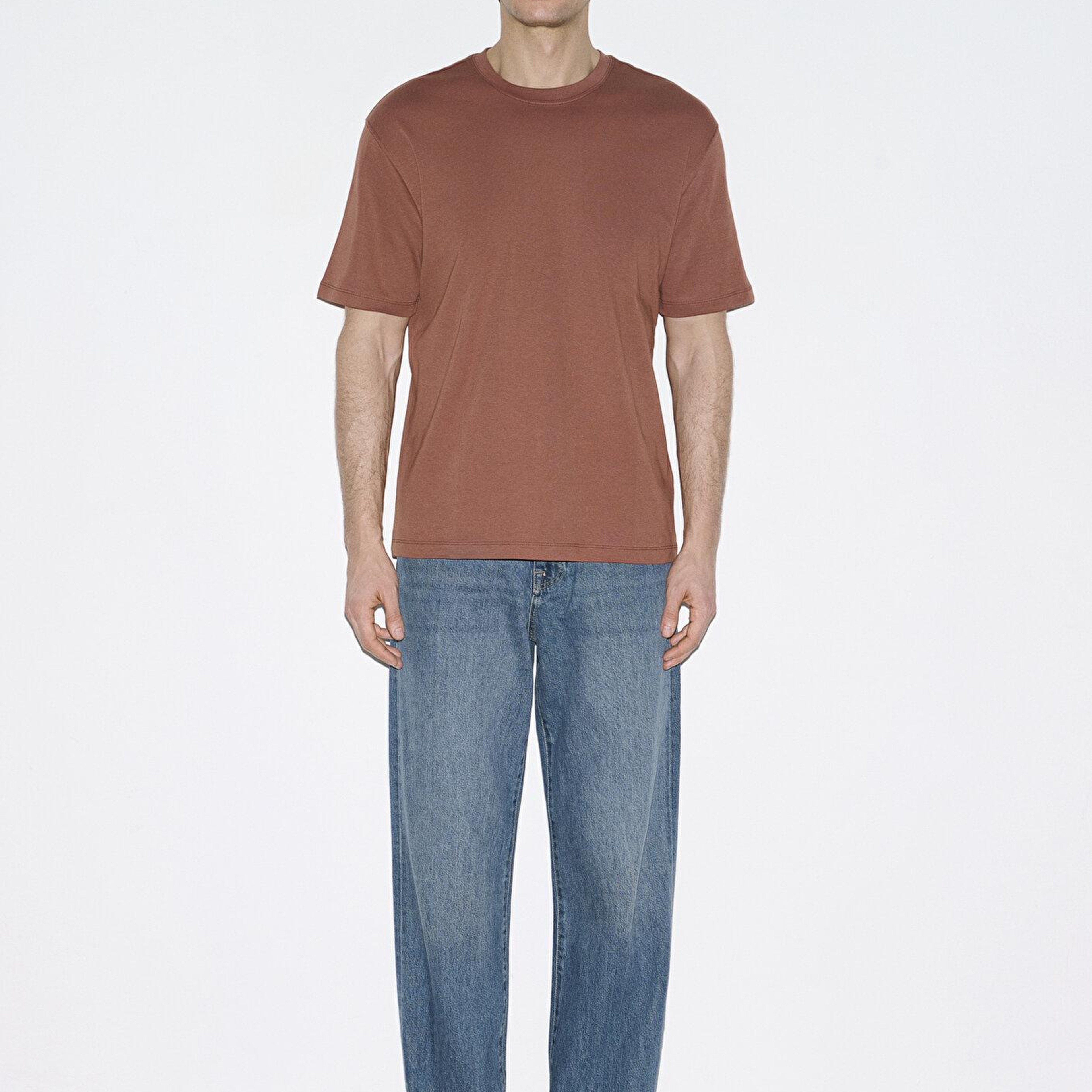 Mavi Kiremit Basic Tişört Loose Fit / Bol Rahat Kesim 0613168-70250