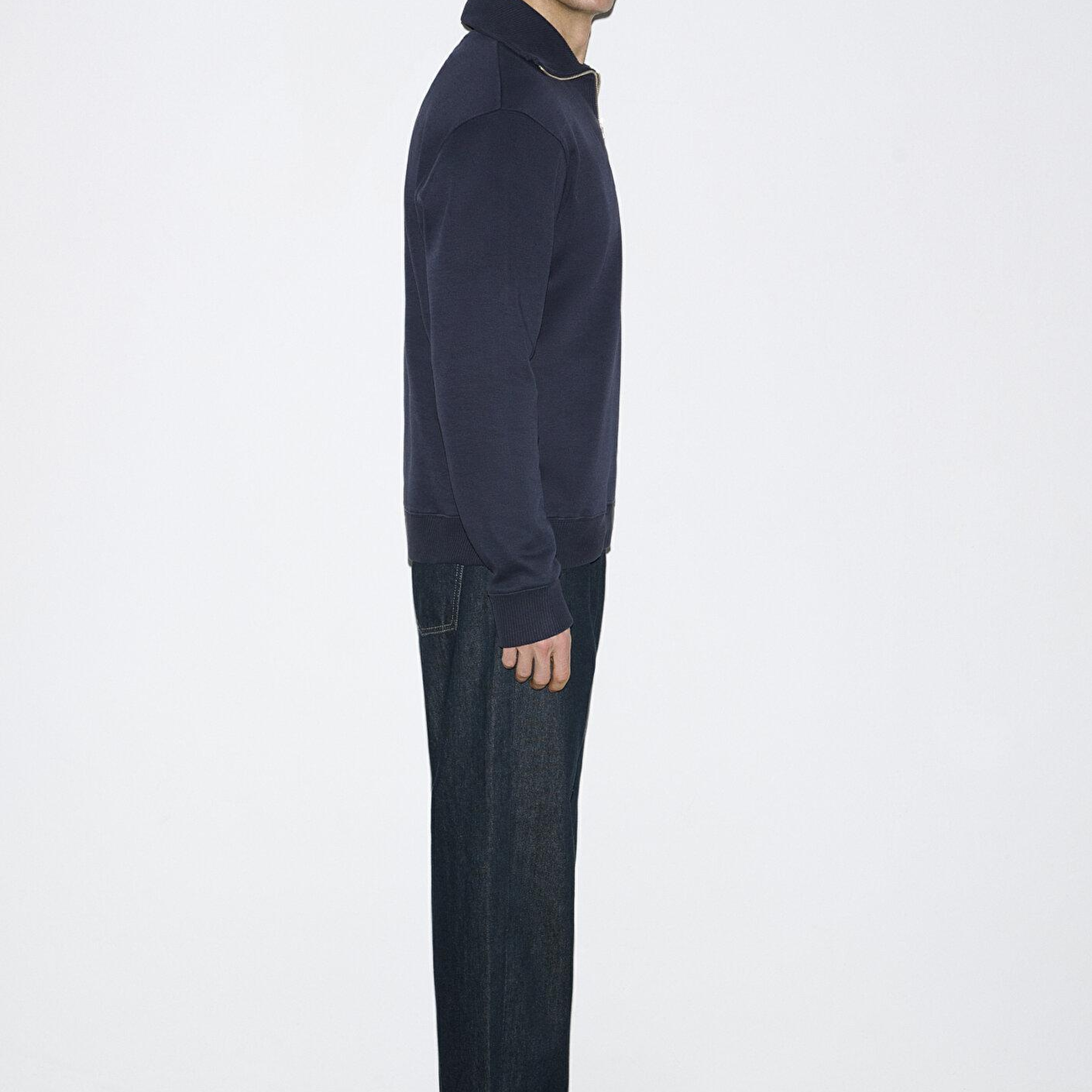 Mavi Yarı Fermuarlı Lacivert Sweatshirt 0S10539-83699