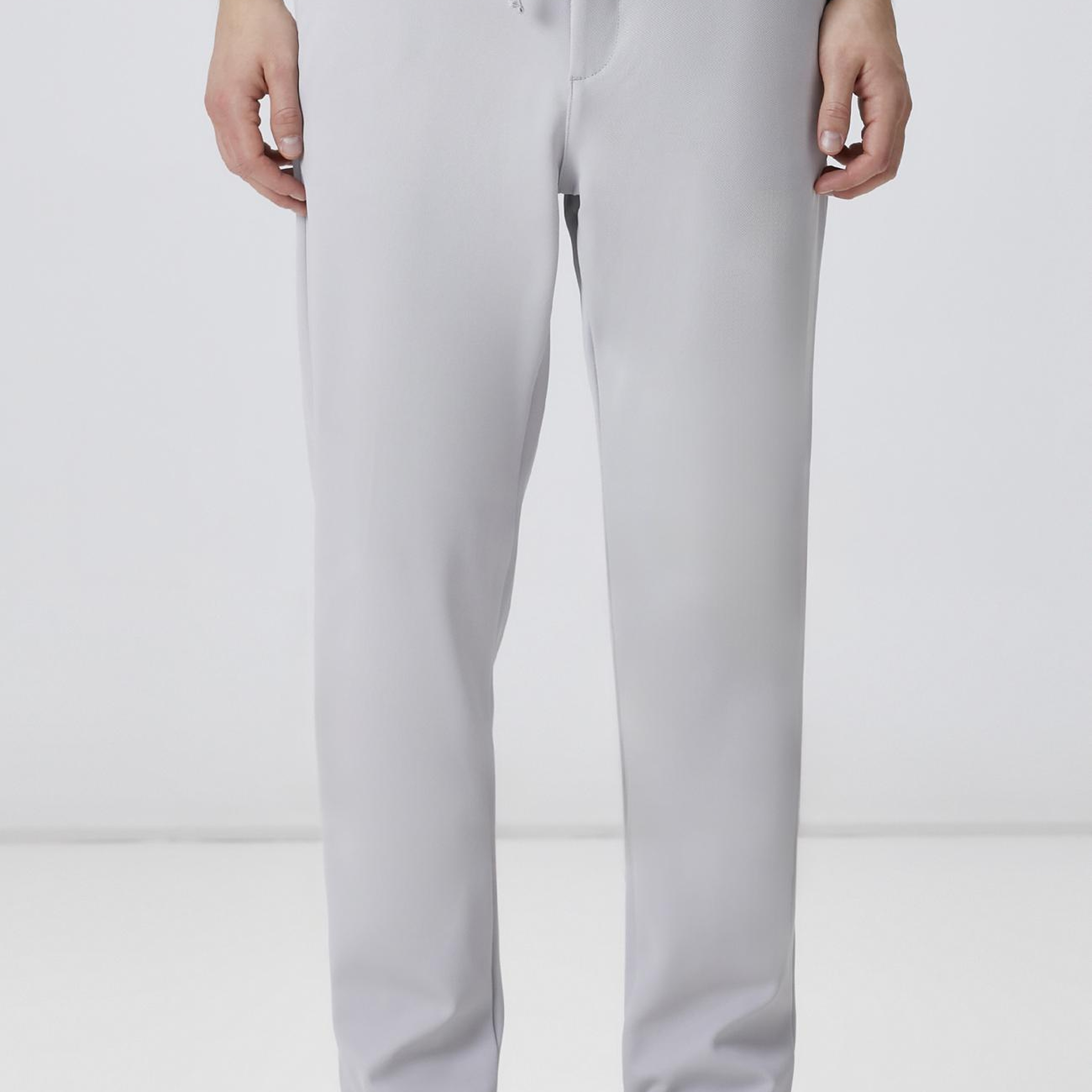 Network Erkek Gri Duble Paça Diyagonal Örme Jogger Pantolon