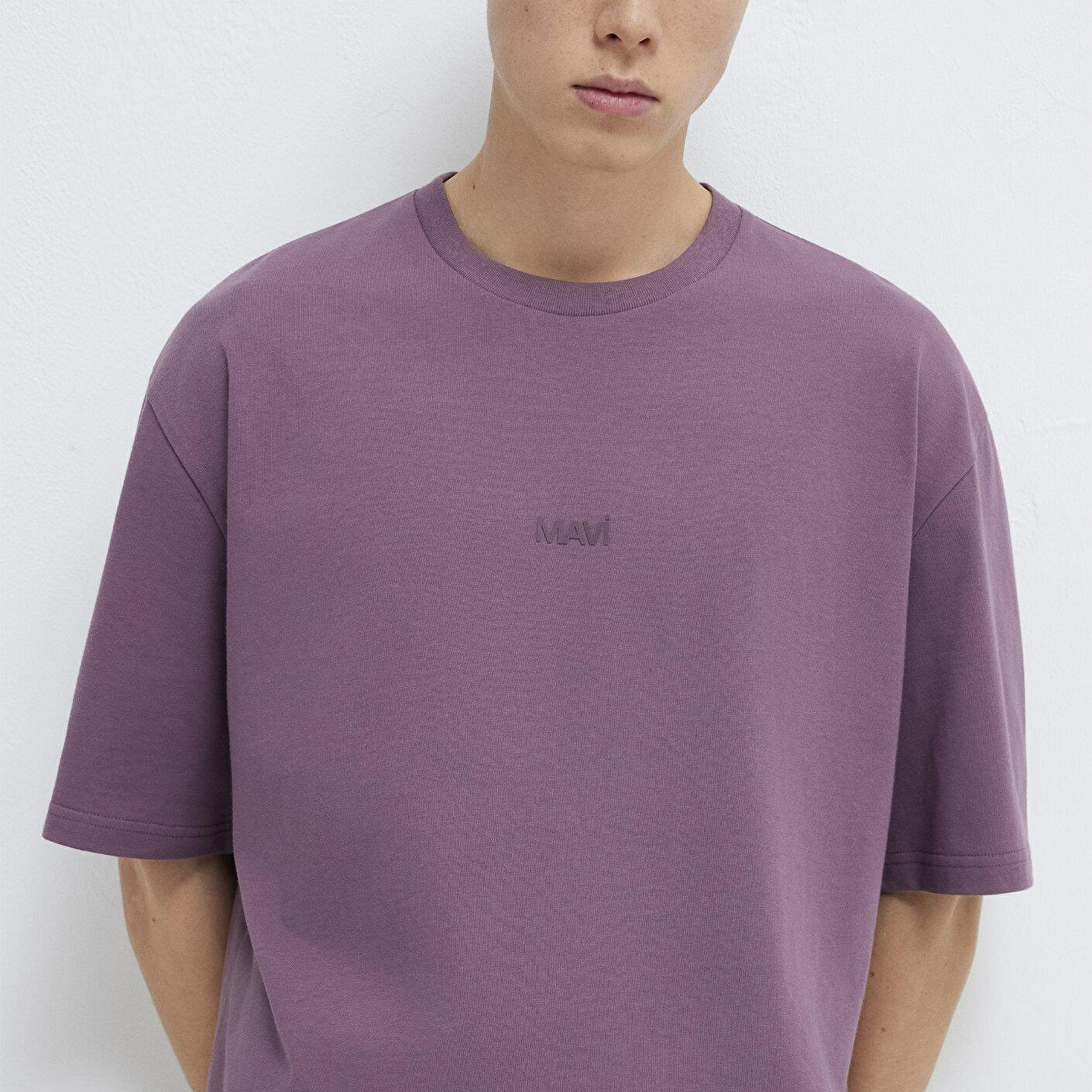 Mavi Mavi Logo Mor Tişört Relaxed Fit / Rahat Kesim 0613093-70648