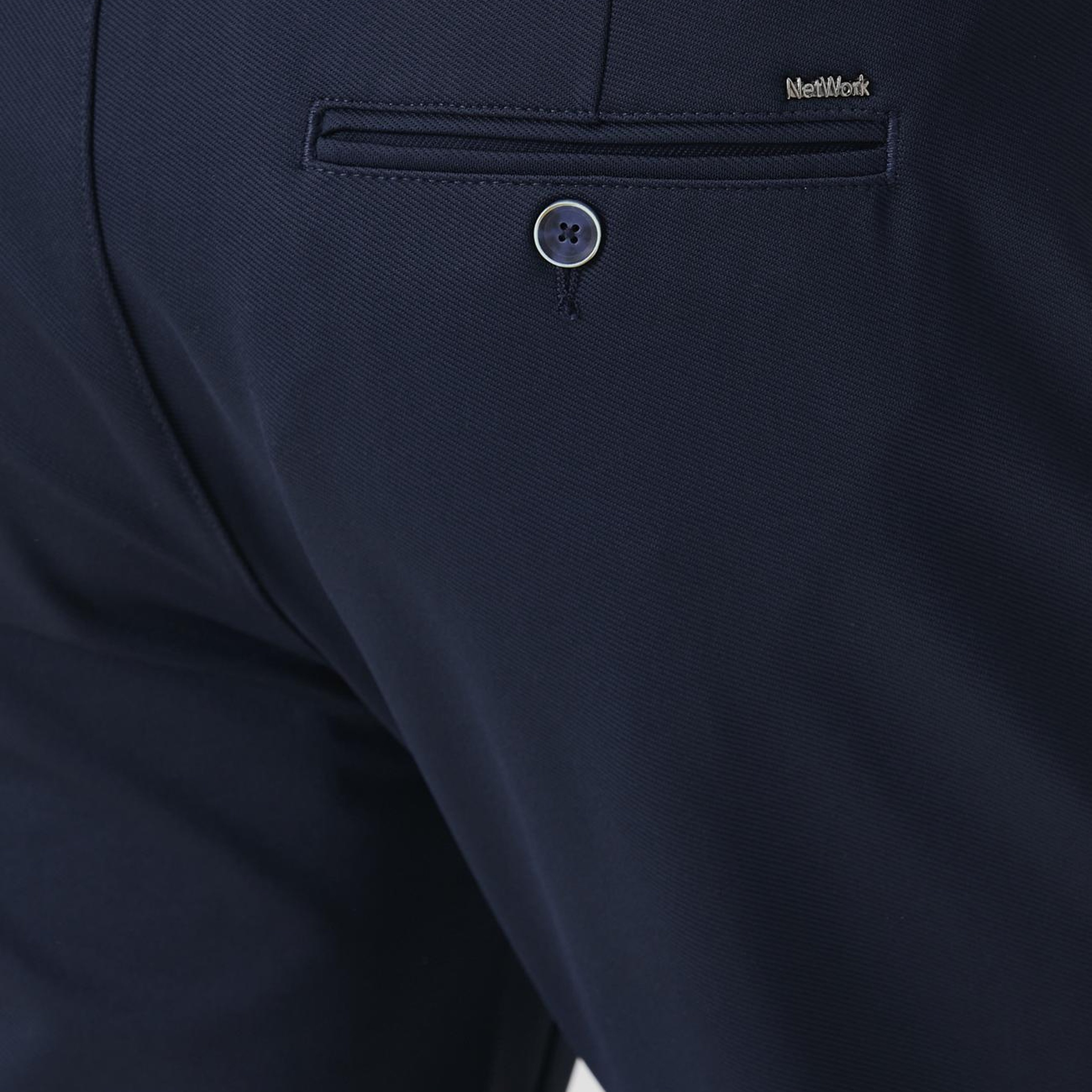 Network Erkek Lacivert Duble Paça Diyagonal Örme Jogger Pantolon