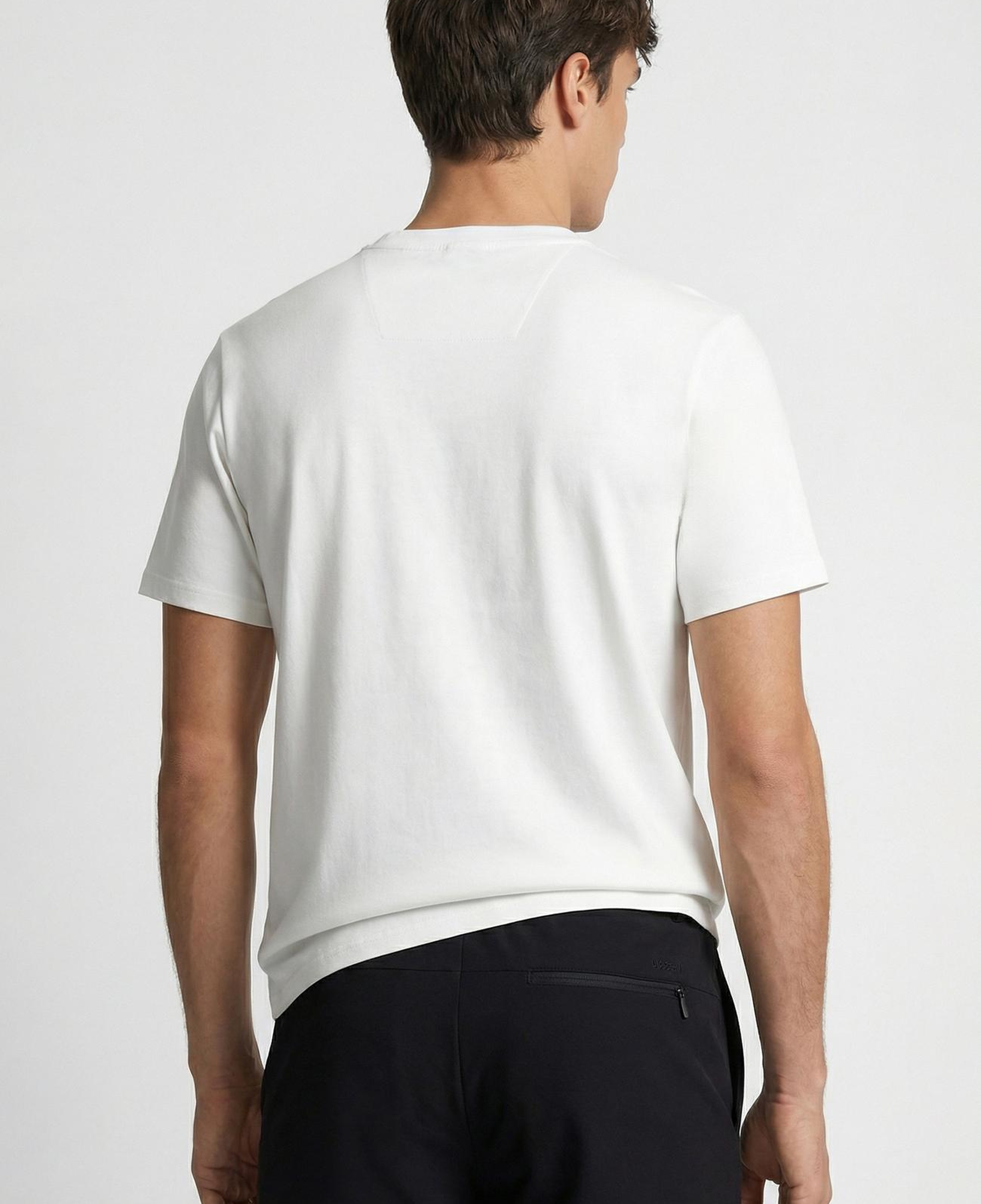 Network Erkek Beyaz Mühür Baskı Detaylı T-shirt