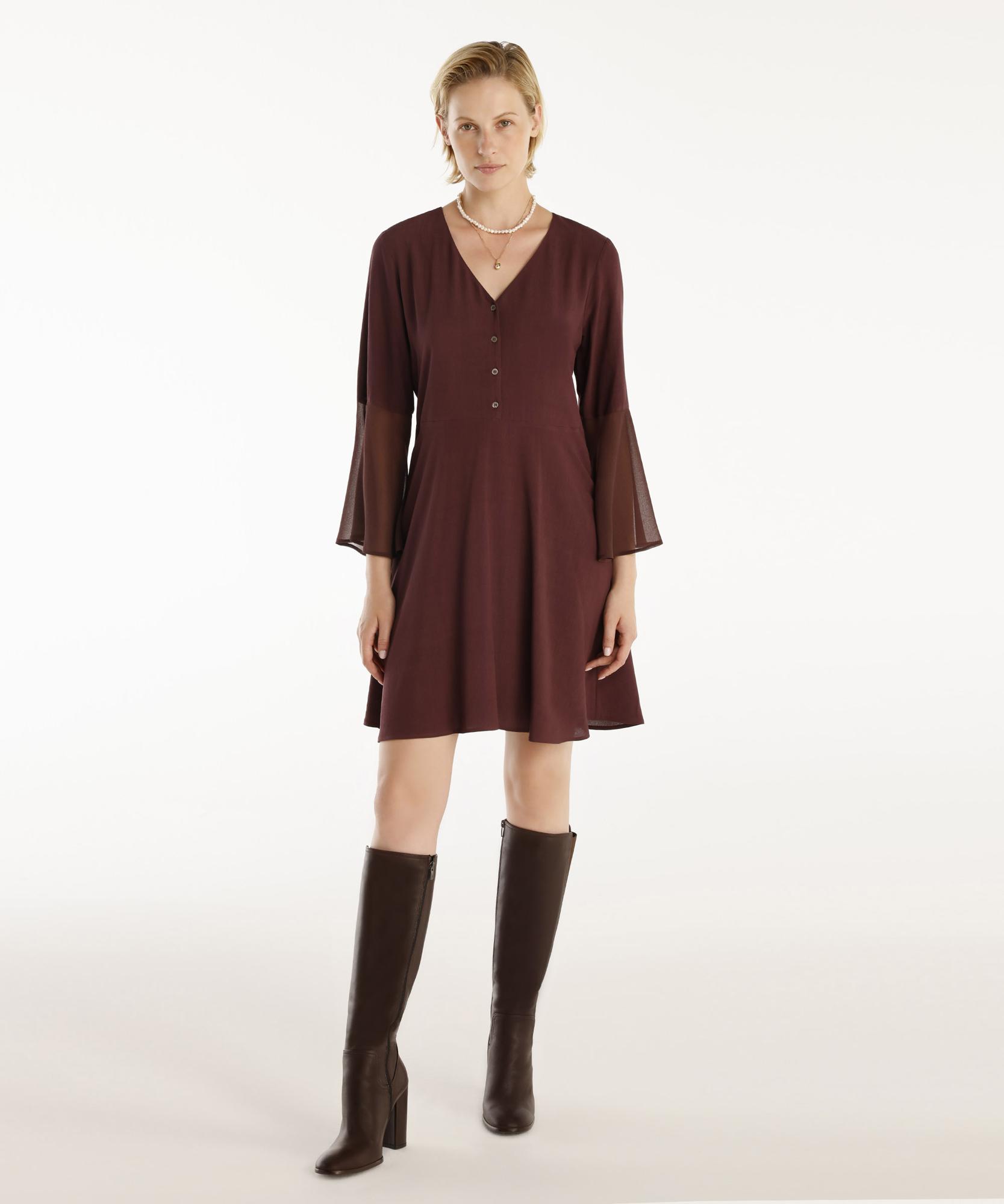 YARGICI V Yakalı Elbise