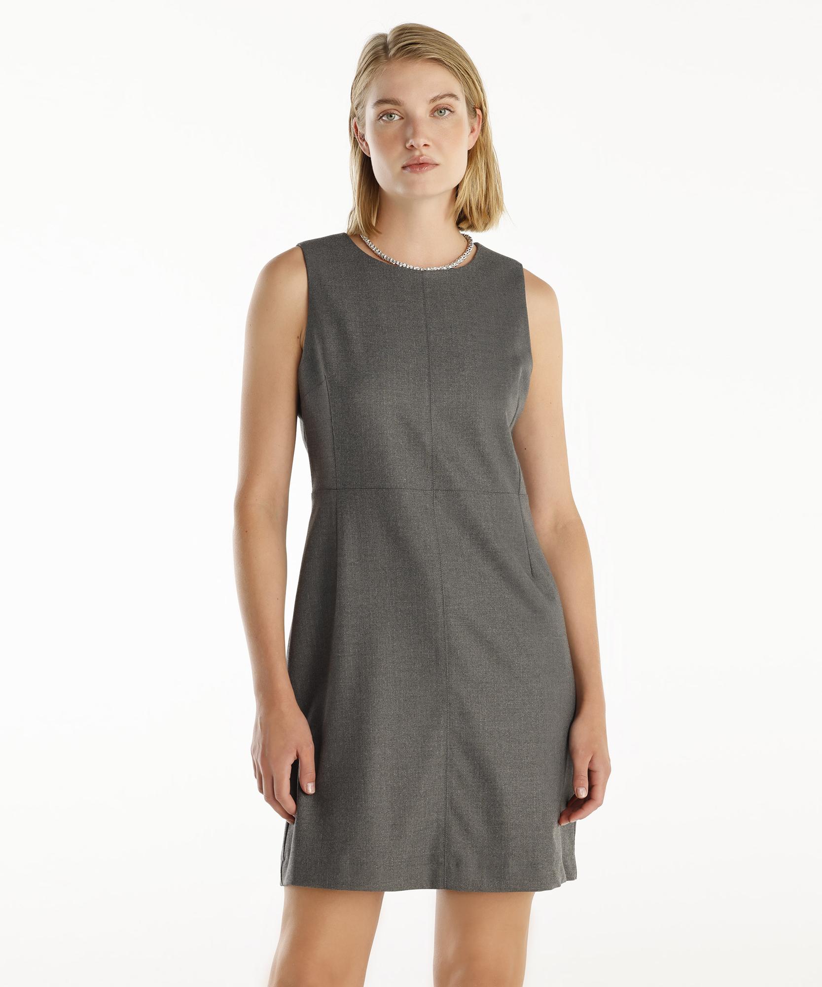 YARGICI Pensli Bisiklet Yaka Kolsuz Kısa Elbise