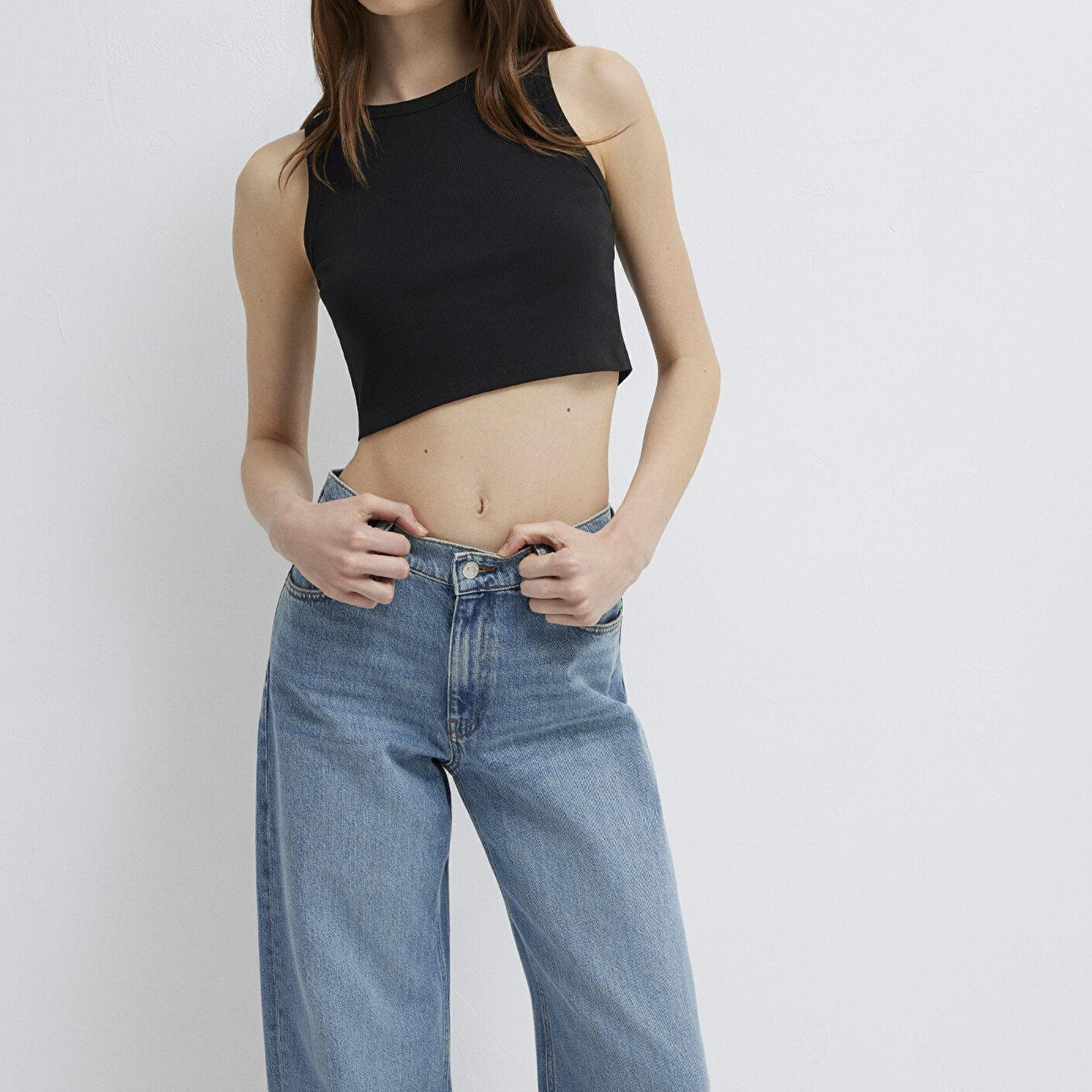 Mavi Siyah Crop Atlet Crop / Kısa Kesim 1613810-900