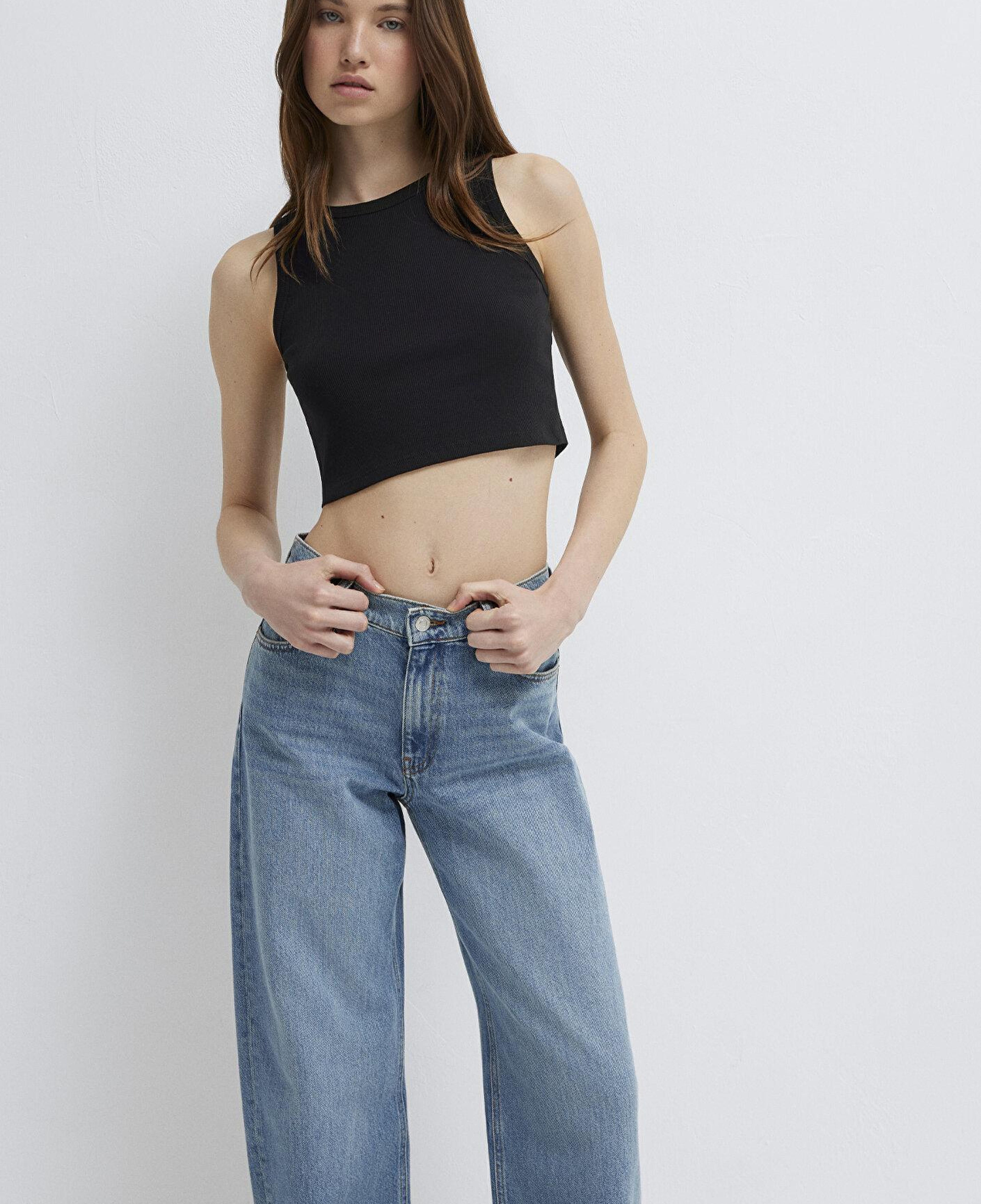 Mavi Siyah Crop Atlet Crop / Kısa Kesim 1613810-900