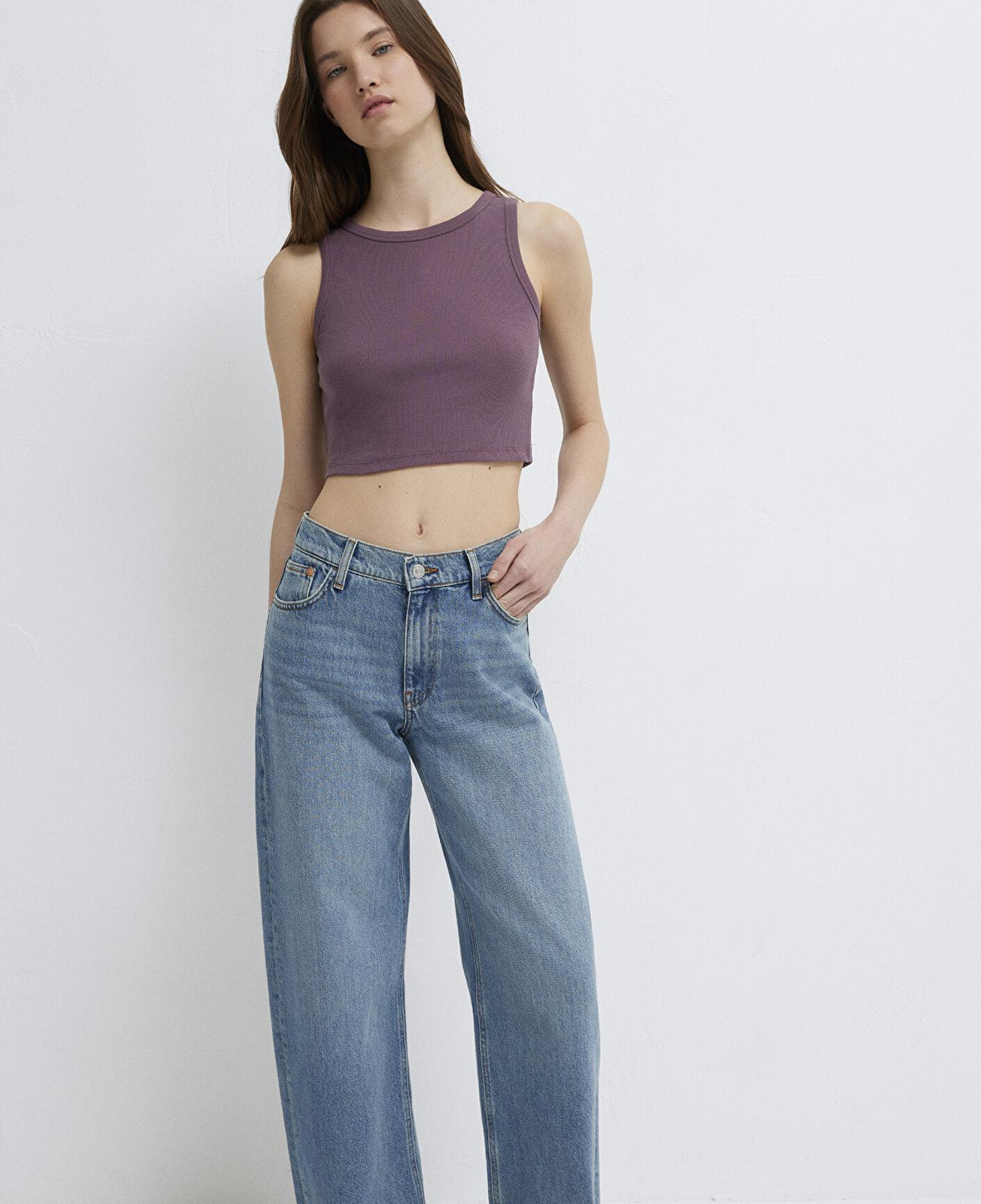 Mavi Mor Crop Atlet Crop / Kısa Kesim 1613810-70648
