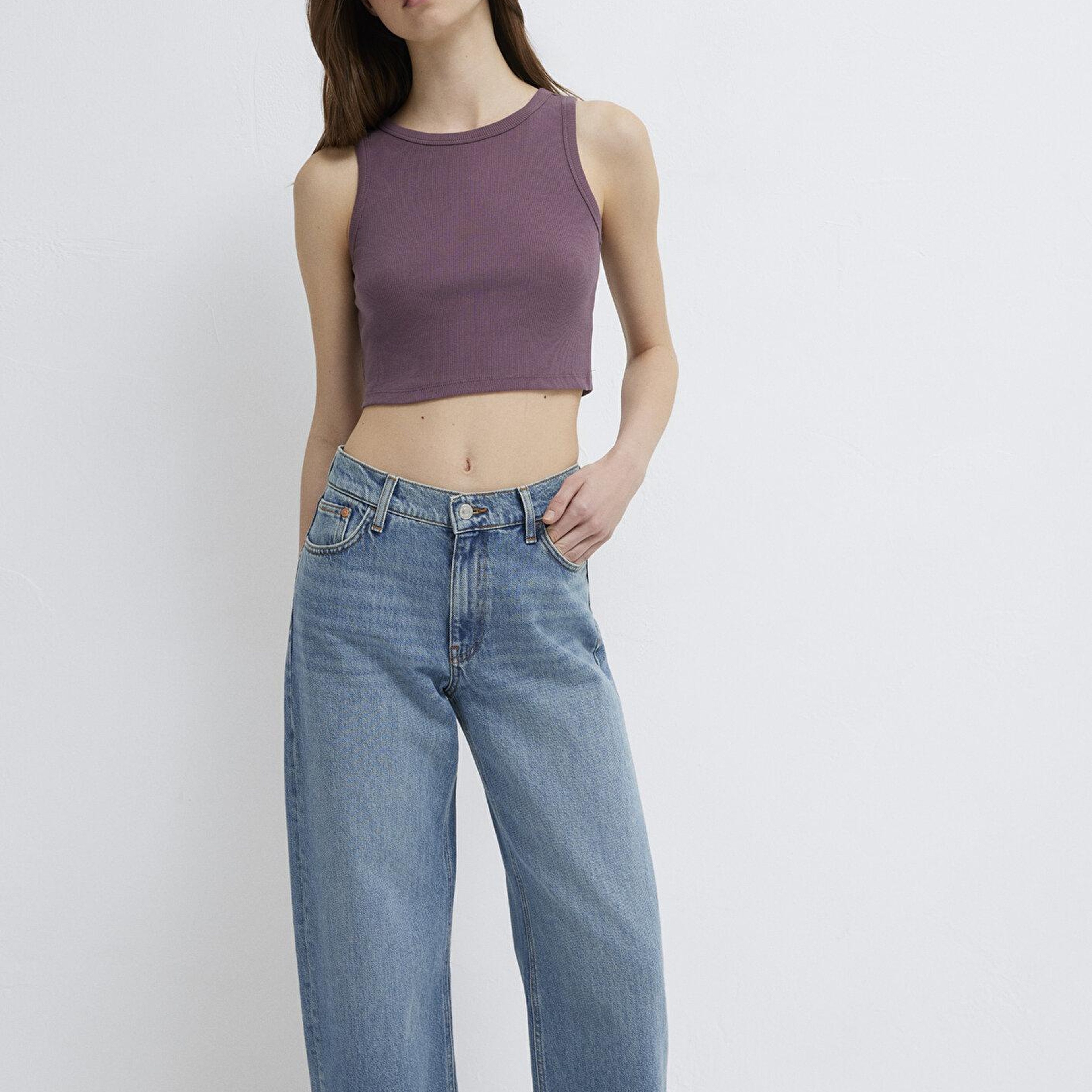 Mavi Mor Crop Atlet Crop / Kısa Kesim 1613810-70648