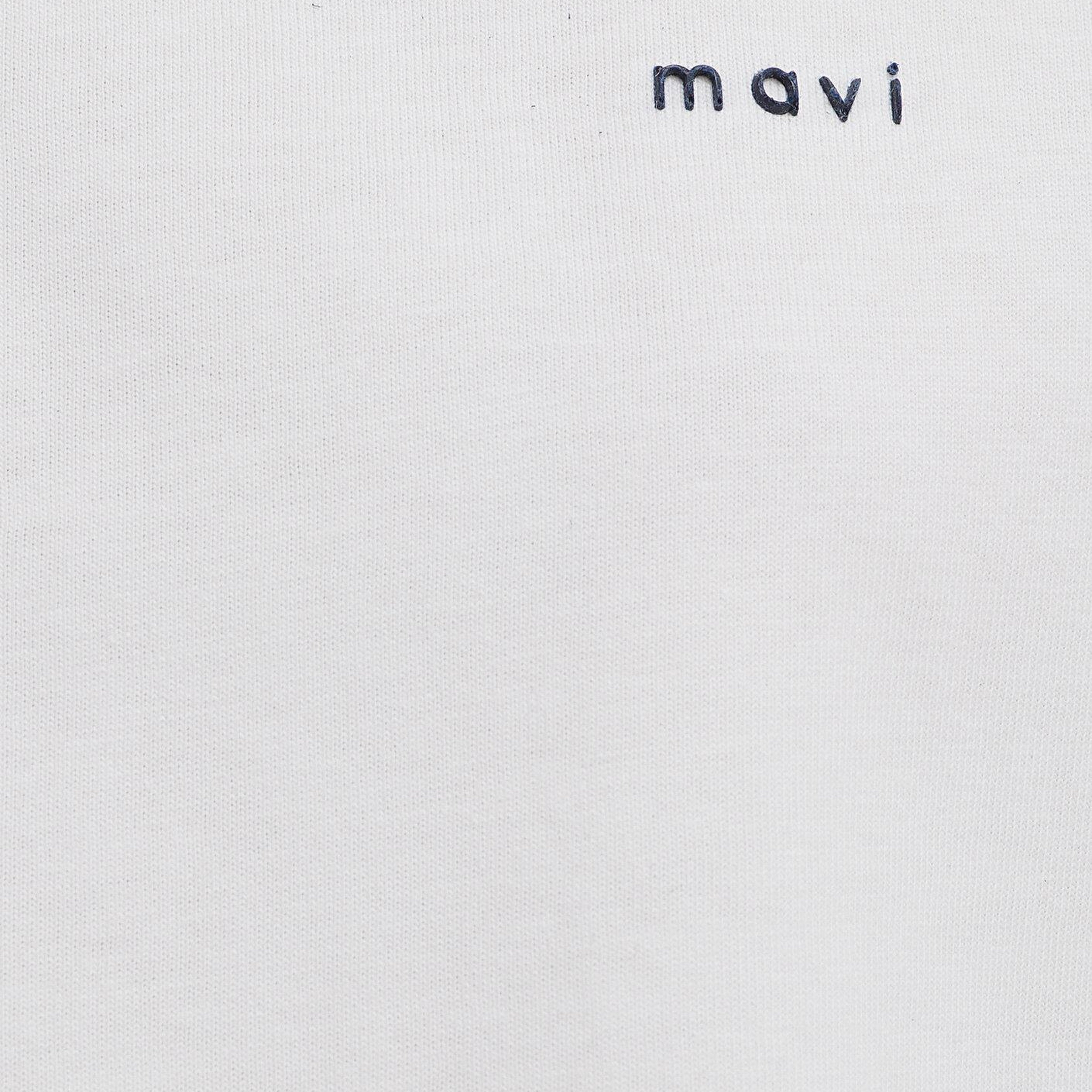 Mavi Mavi Logo Baskılı Ekru Tişört Crop / Kısa Kesim 1613984-70057