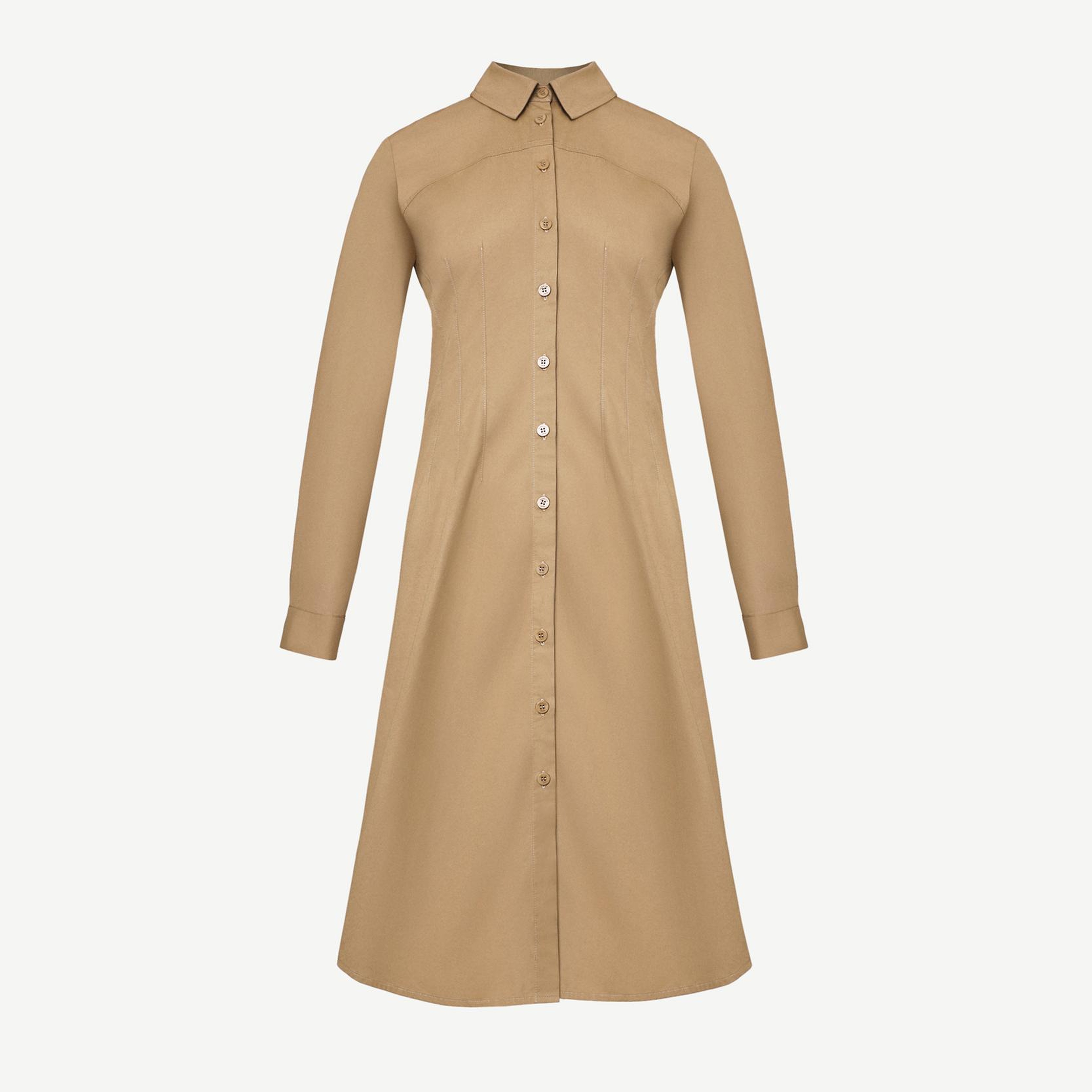 YARGICI Pens Detaylı Uzun Kollu Gömlek Elbise