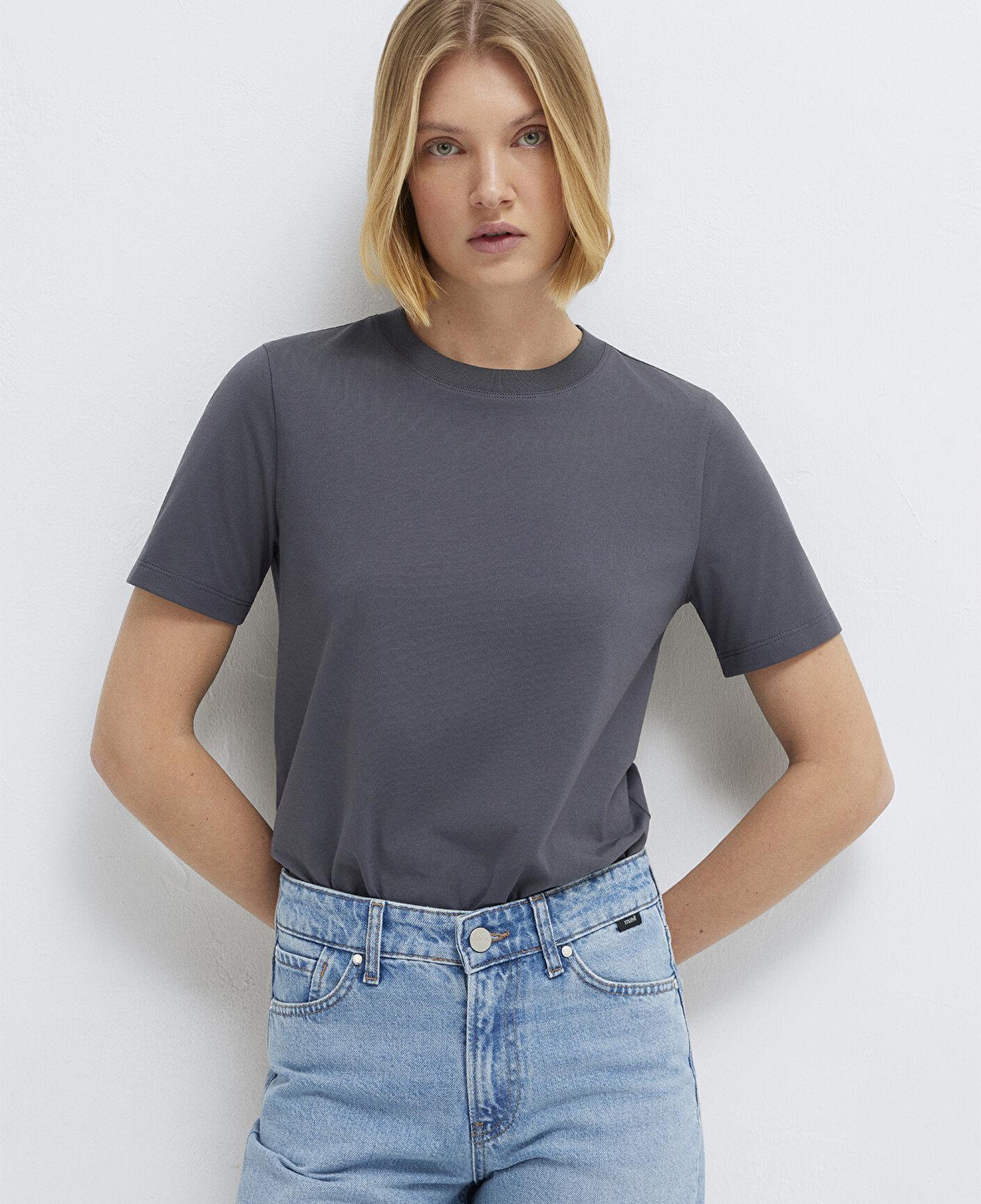 Mavi Gri Basic Tişört Semi Slim Fit / Yarı Dar Kesim 1613895-83620
