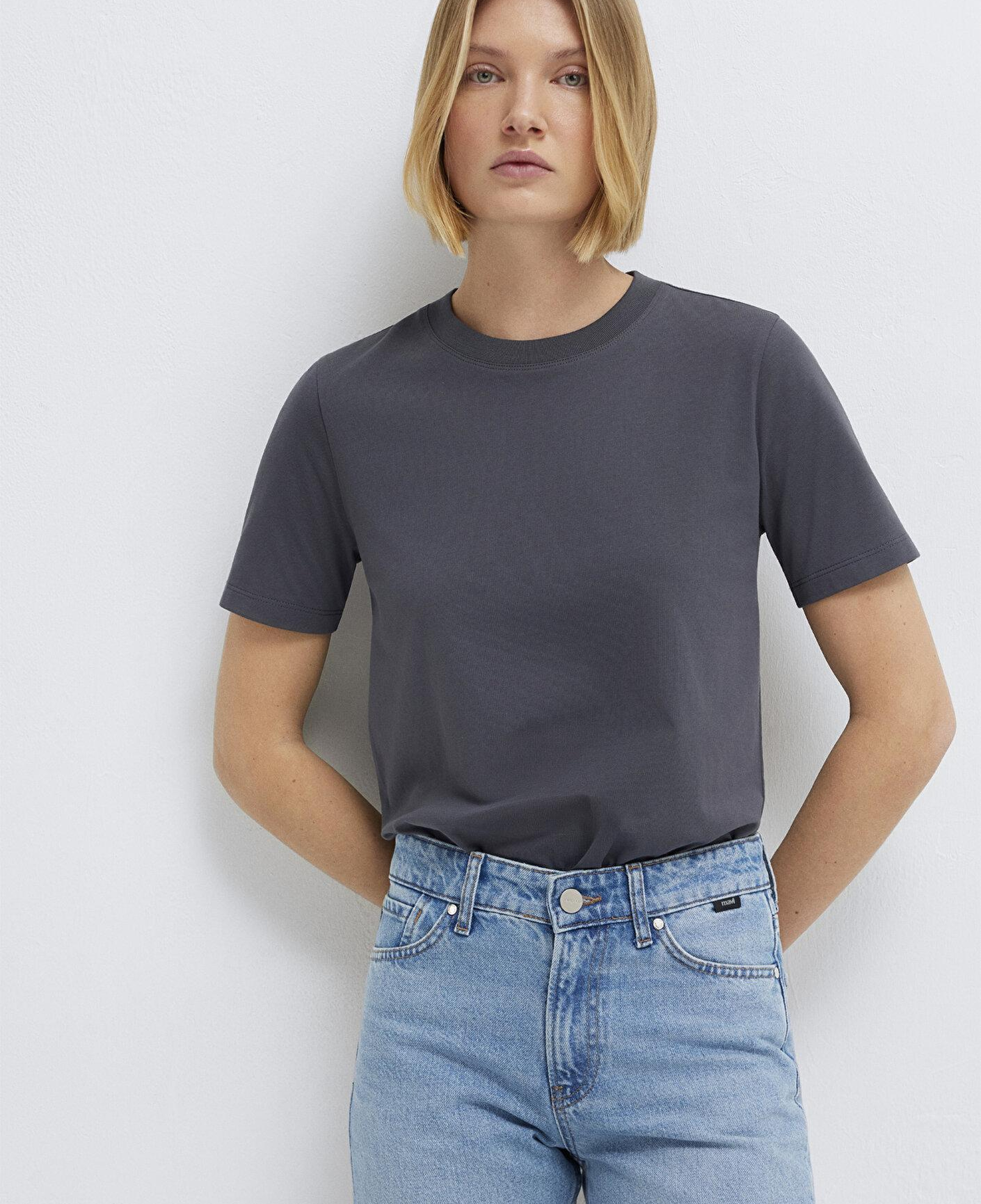Mavi Gri Basic Tişört Semi Slim Fit / Yarı Dar Kesim 1613895-83620