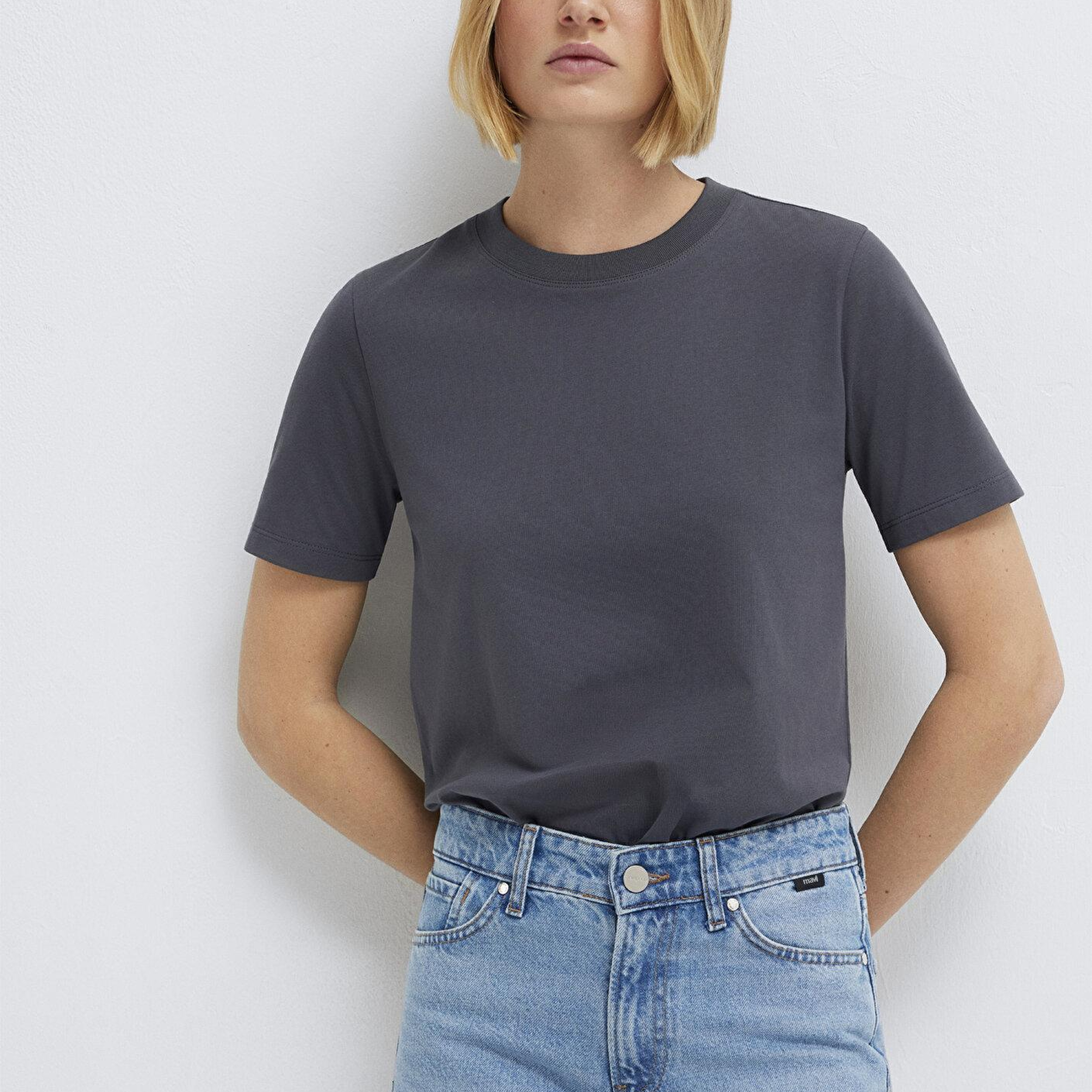 Mavi Gri Basic Tişört Semi Slim Fit / Yarı Dar Kesim 1613895-83620
