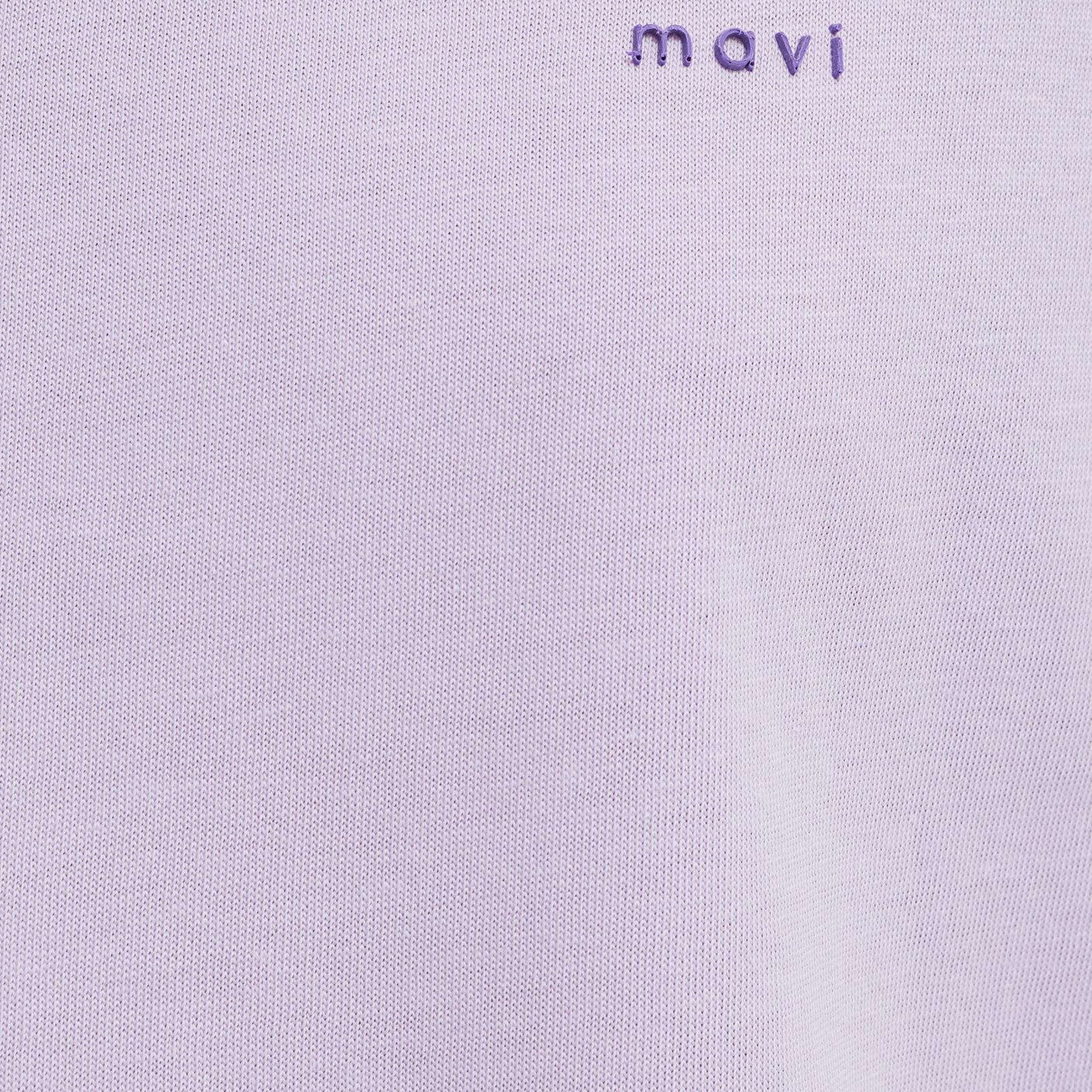 Mavi Mavi Logo Baskılı Mor Tişört Crop / Kısa Kesim 1613984-70512