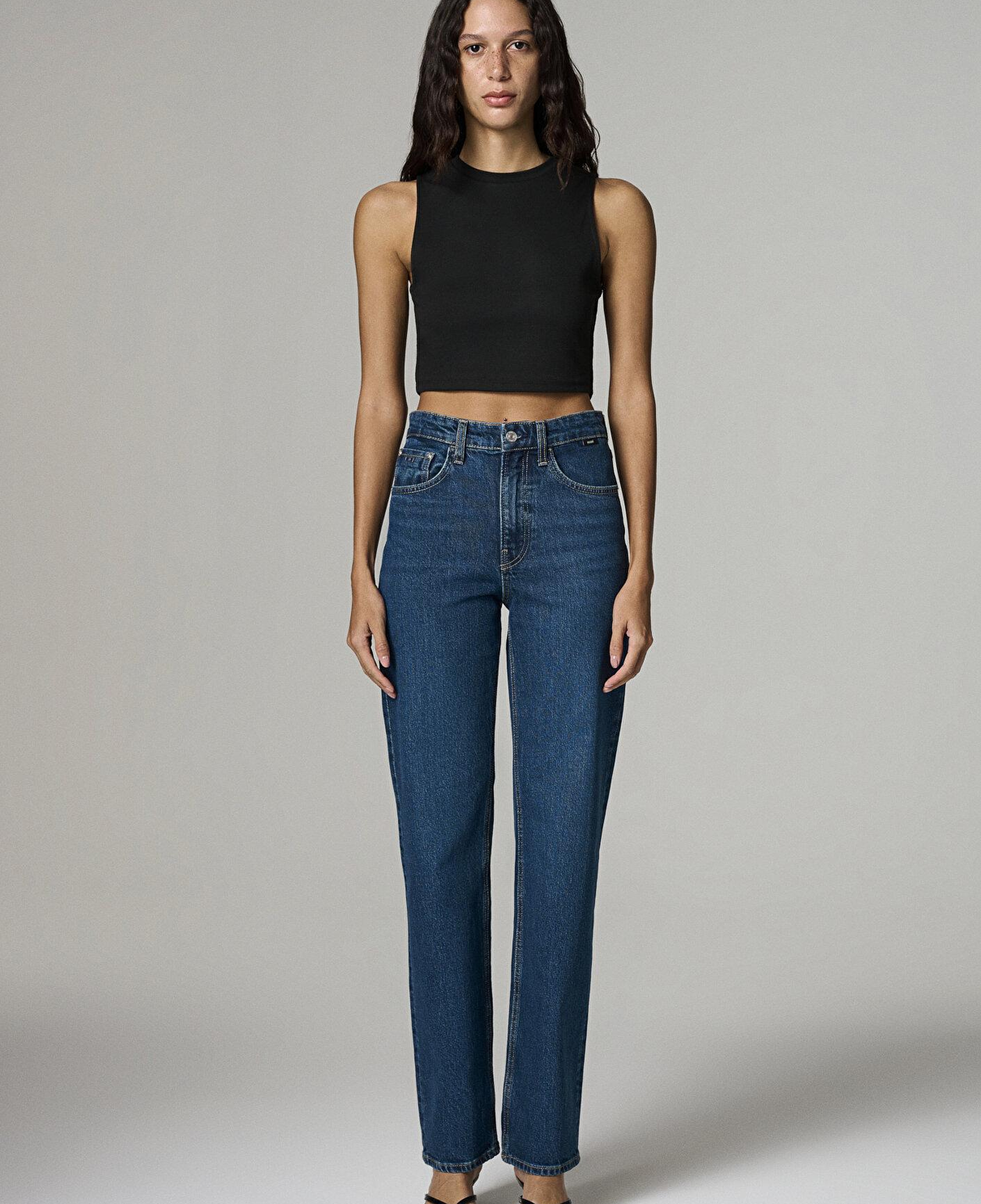 Mavi Siyah Crop Atlet Crop / Kısa Kesim 1613982-900