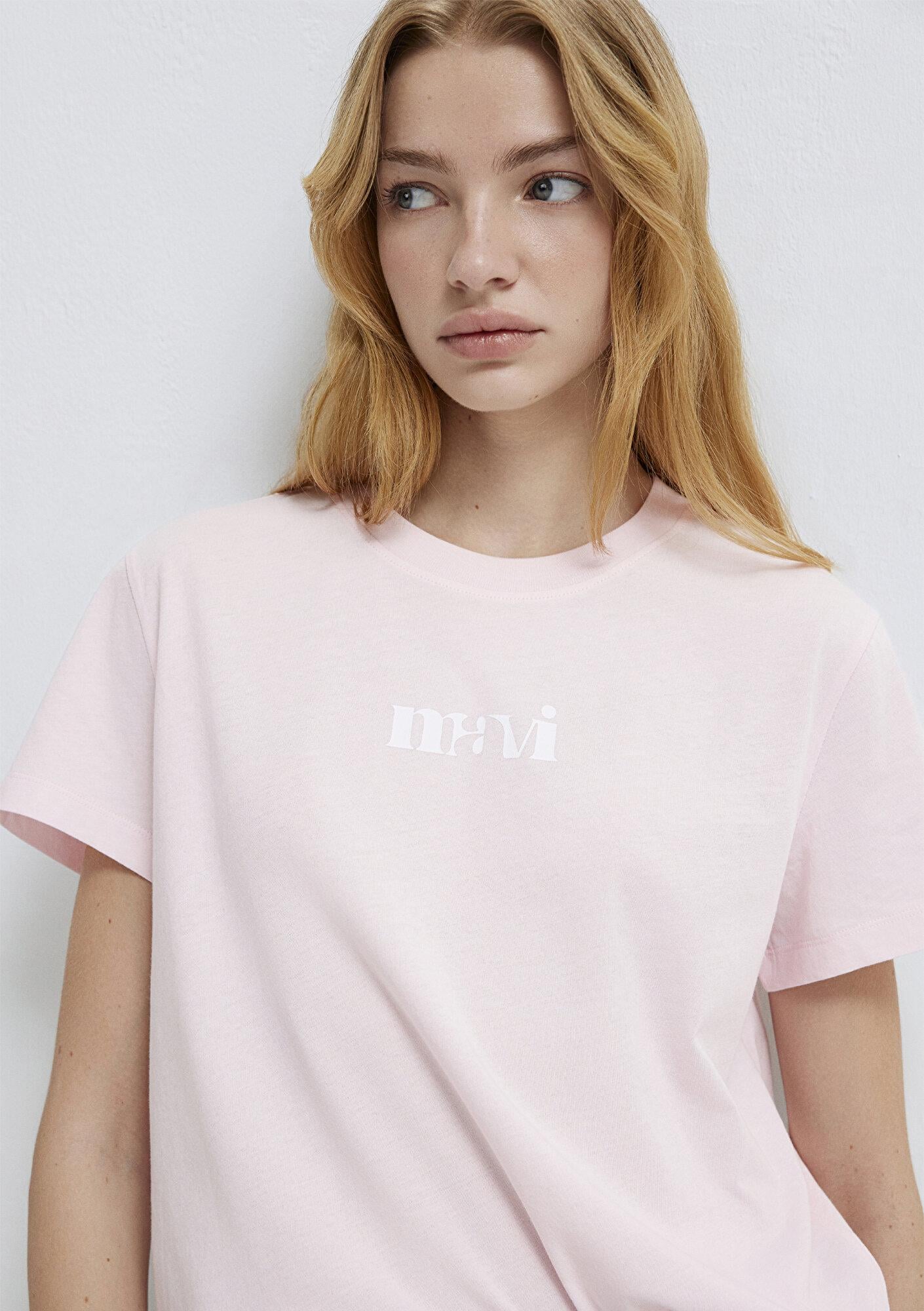 Mavi Mavi Logo Baskılı Pembe Tişört Regular Fit / Normal Kesim 1612241-89200