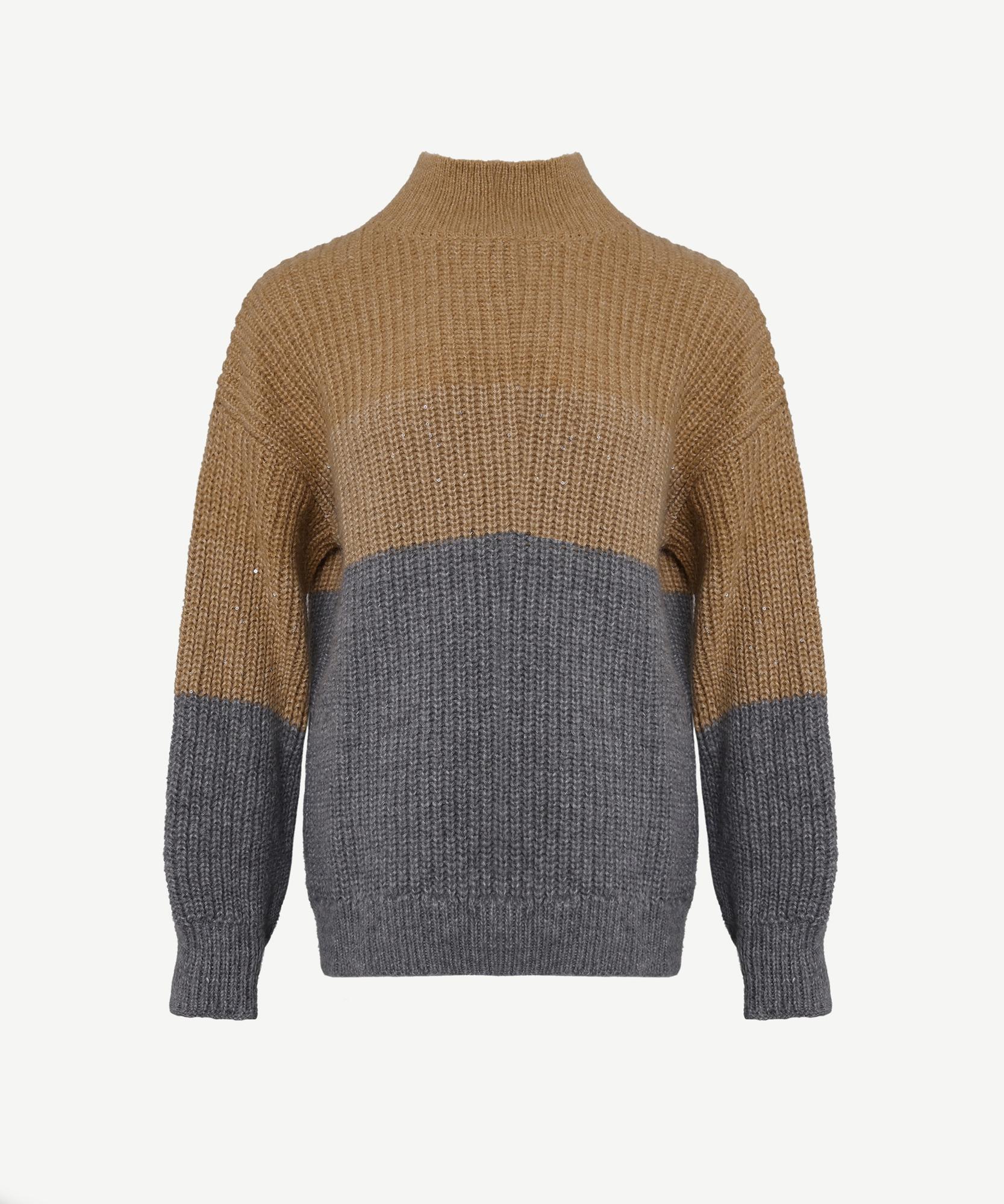 YARGICI Renk Bloklu Kazak