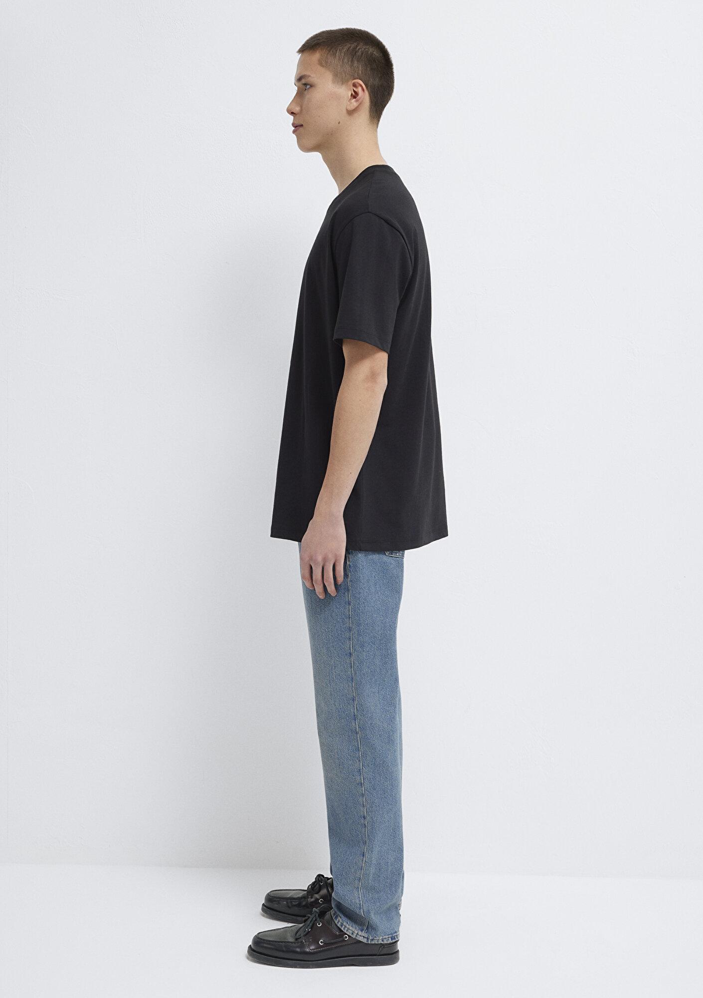 Mavi Siyah Basic Tişört Loose Fit / Bol Rahat Kesim 066249-900