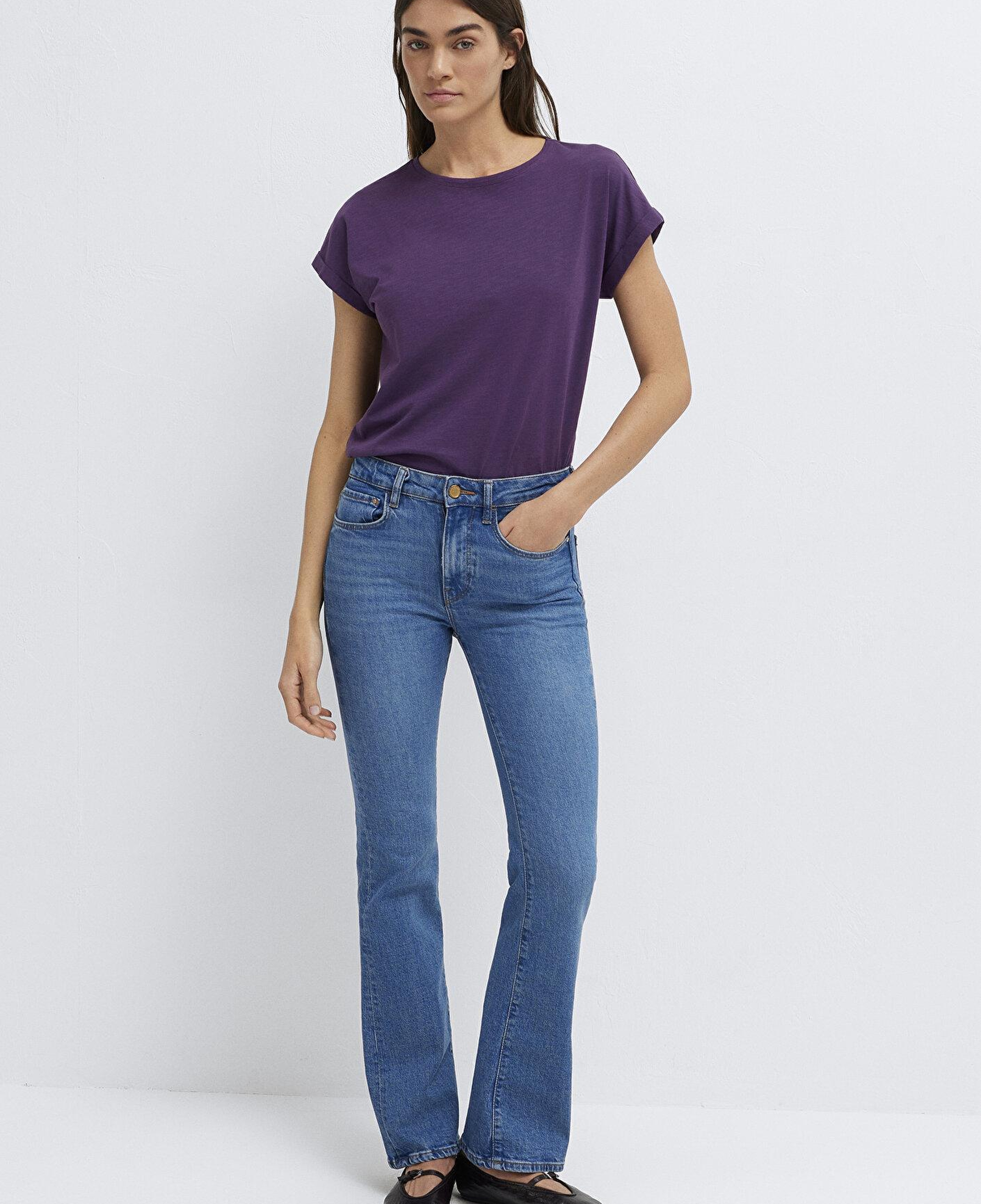 Mavi Bisiklet Yaka Mor Basic Tişört Regular Fit / Normal Kesim 1614177-70666