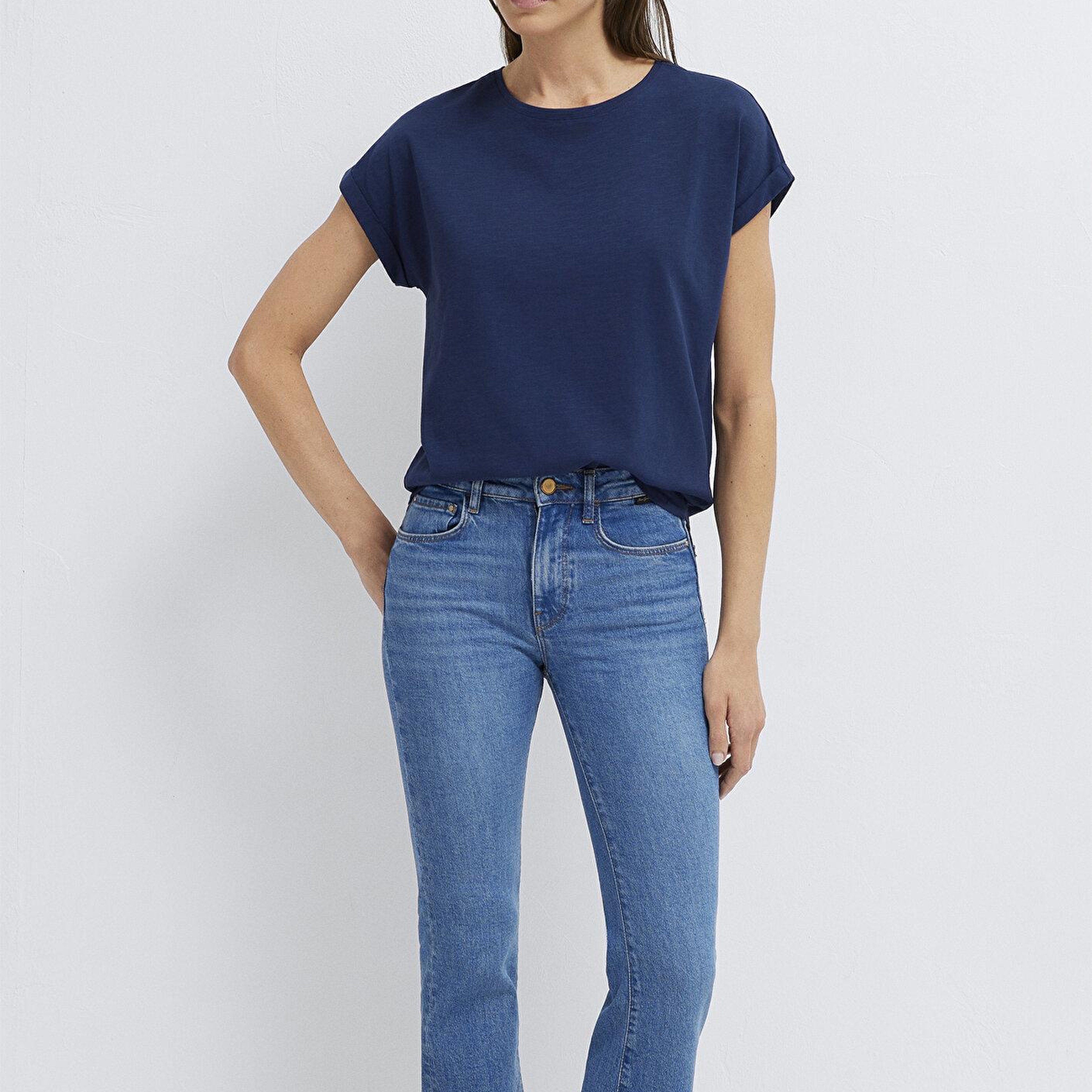 Mavi Bisiklet Yaka Lacivert Basic Tişört Regular Fit / Normal Kesim 1614177-70497