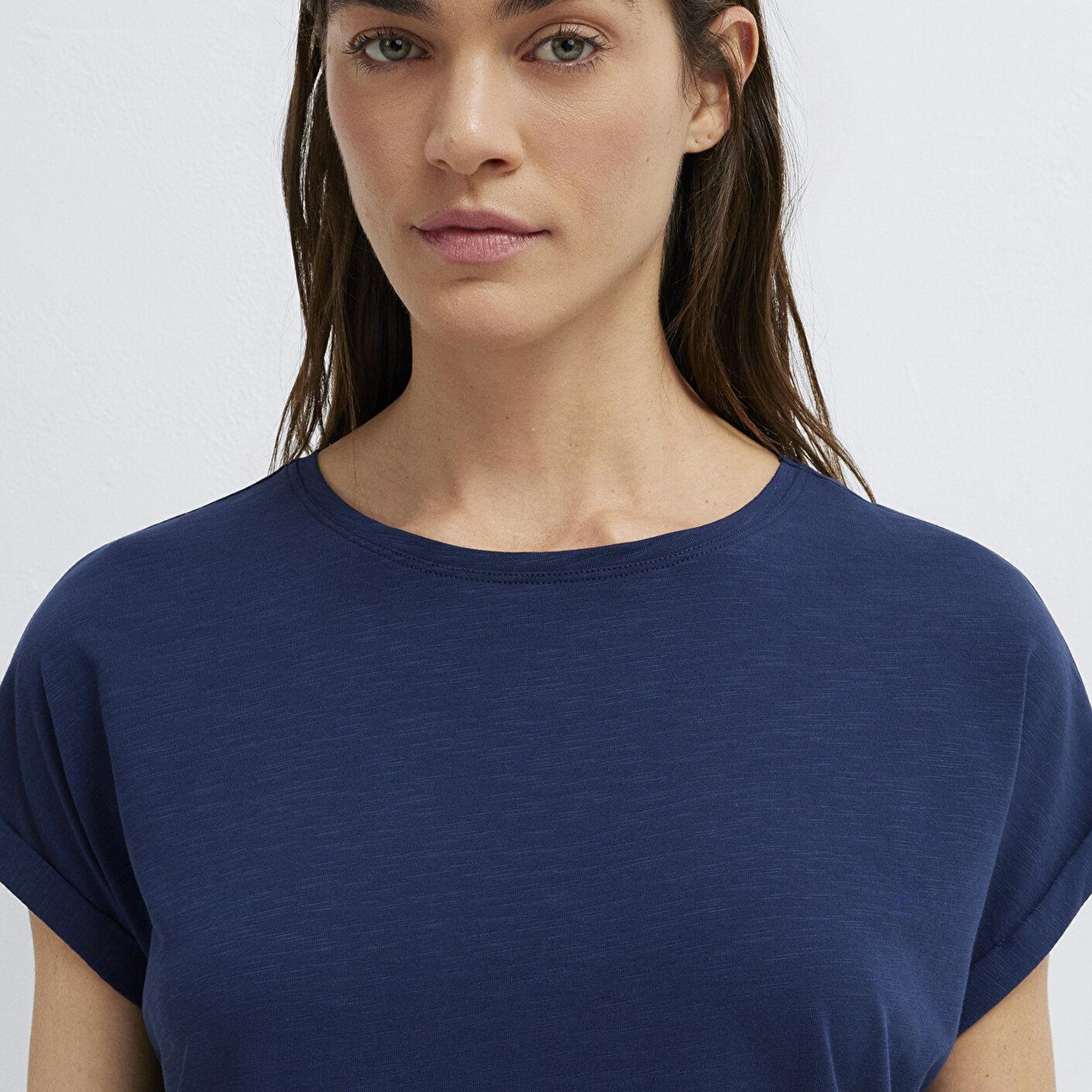 Mavi Bisiklet Yaka Lacivert Basic Tişört Regular Fit / Normal Kesim 1614177-70497