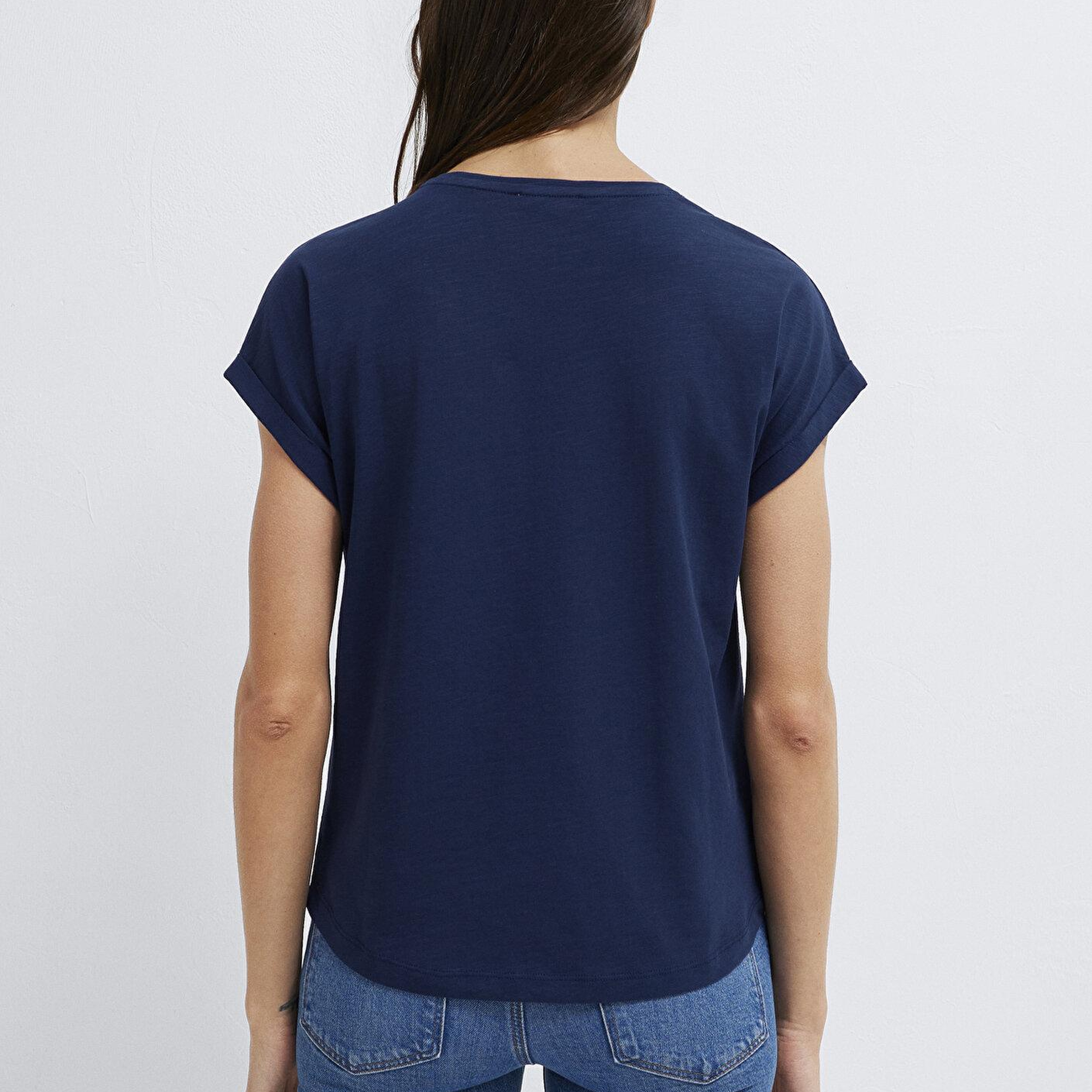 Mavi Bisiklet Yaka Lacivert Basic Tişört Regular Fit / Normal Kesim 1614177-70497