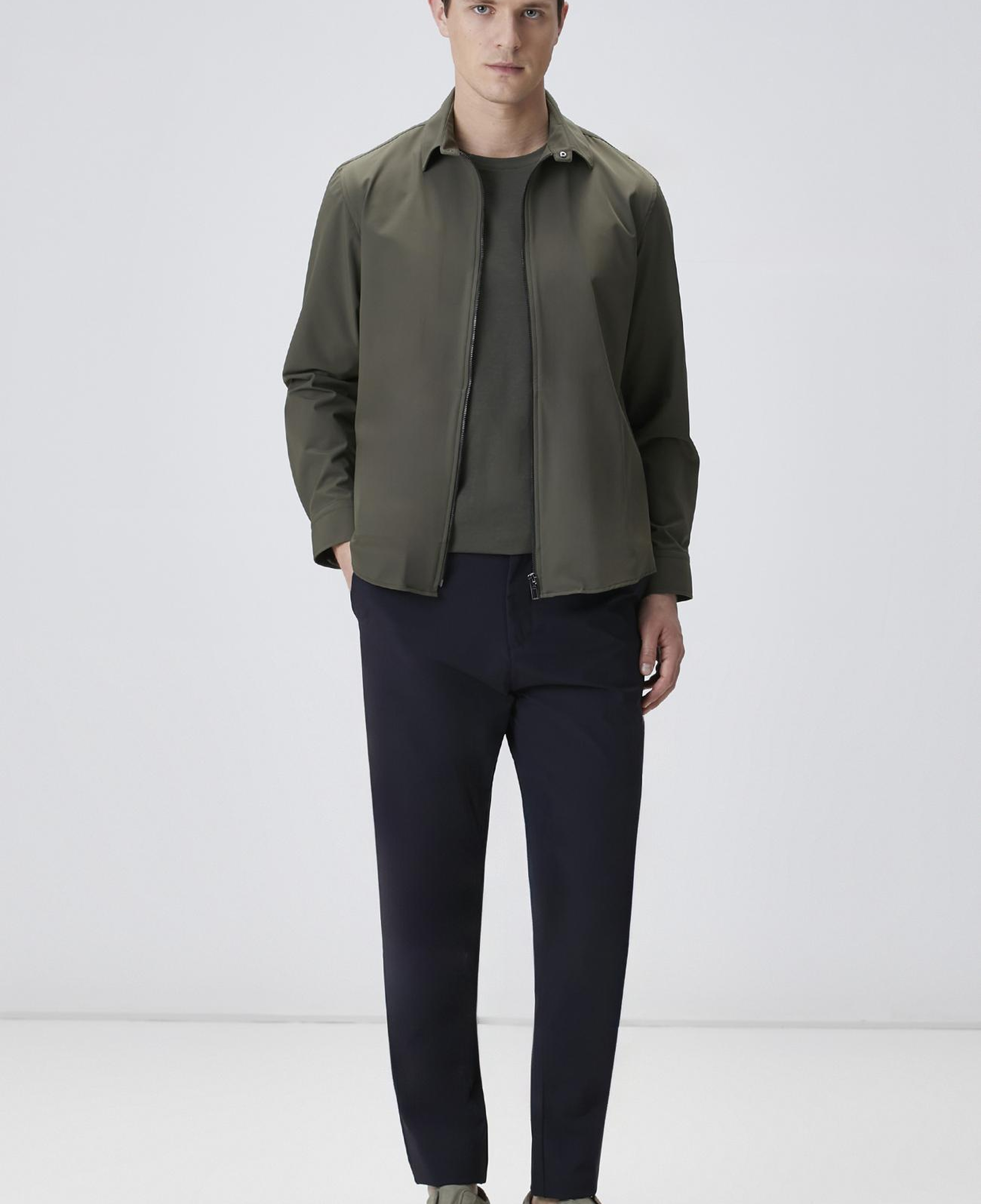 Network Erkek Haki Basic T-shirt