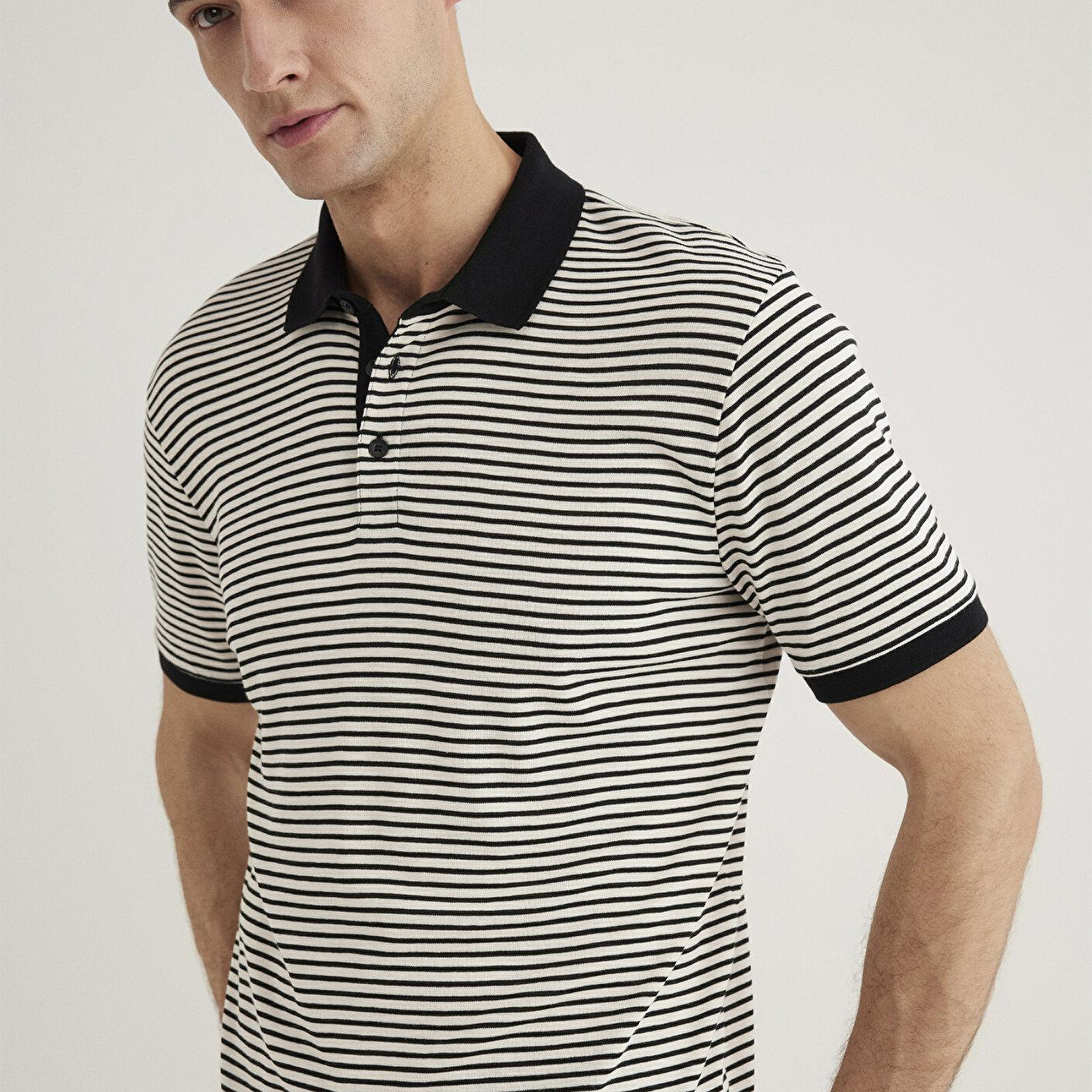 Mavi Mavi Black Çizgili Polo Tişört Slim Fit / Dar Kesim 0611843-70055