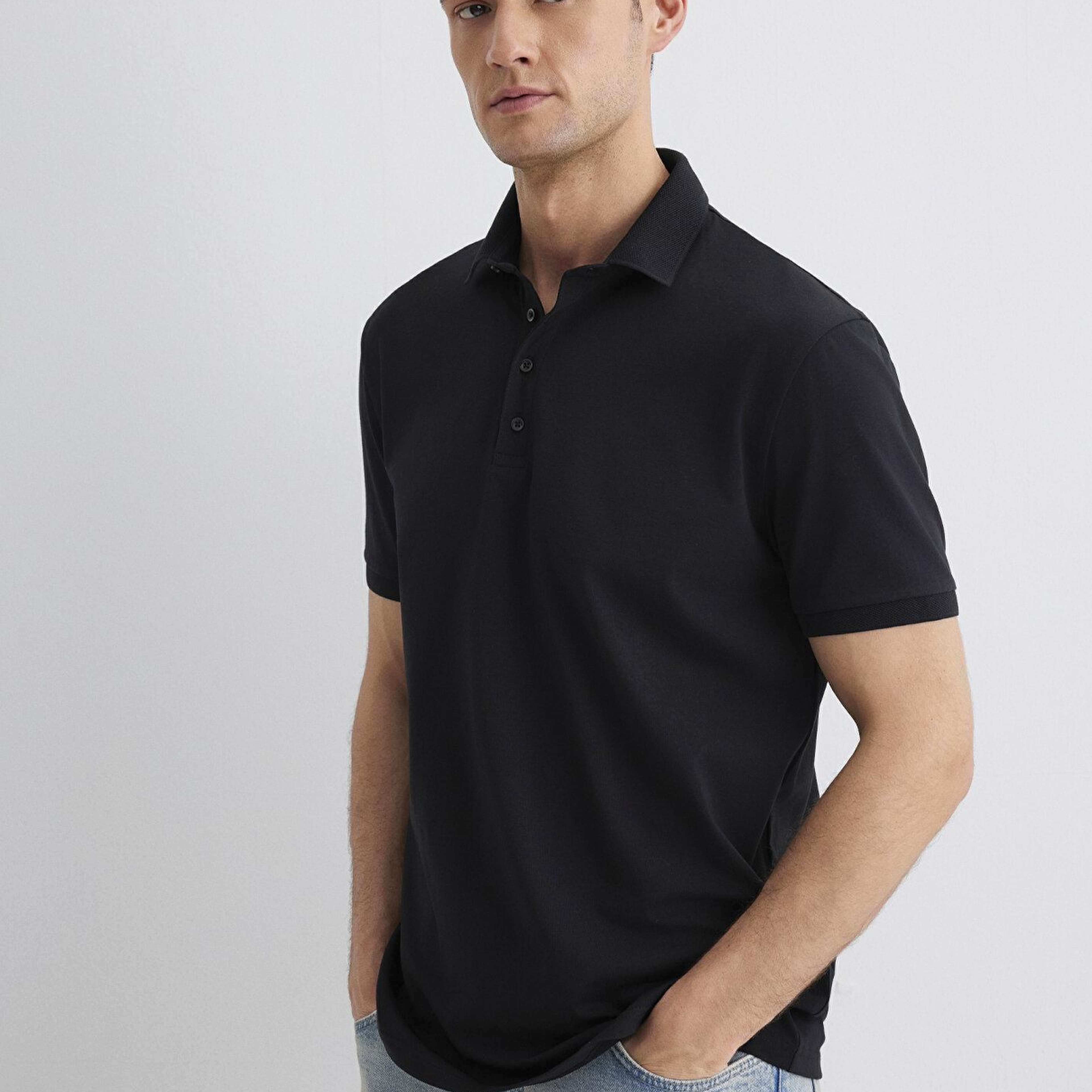 Mavi Siyah Polo Tişört Regular Fit / Normal Kesim 0612011-900