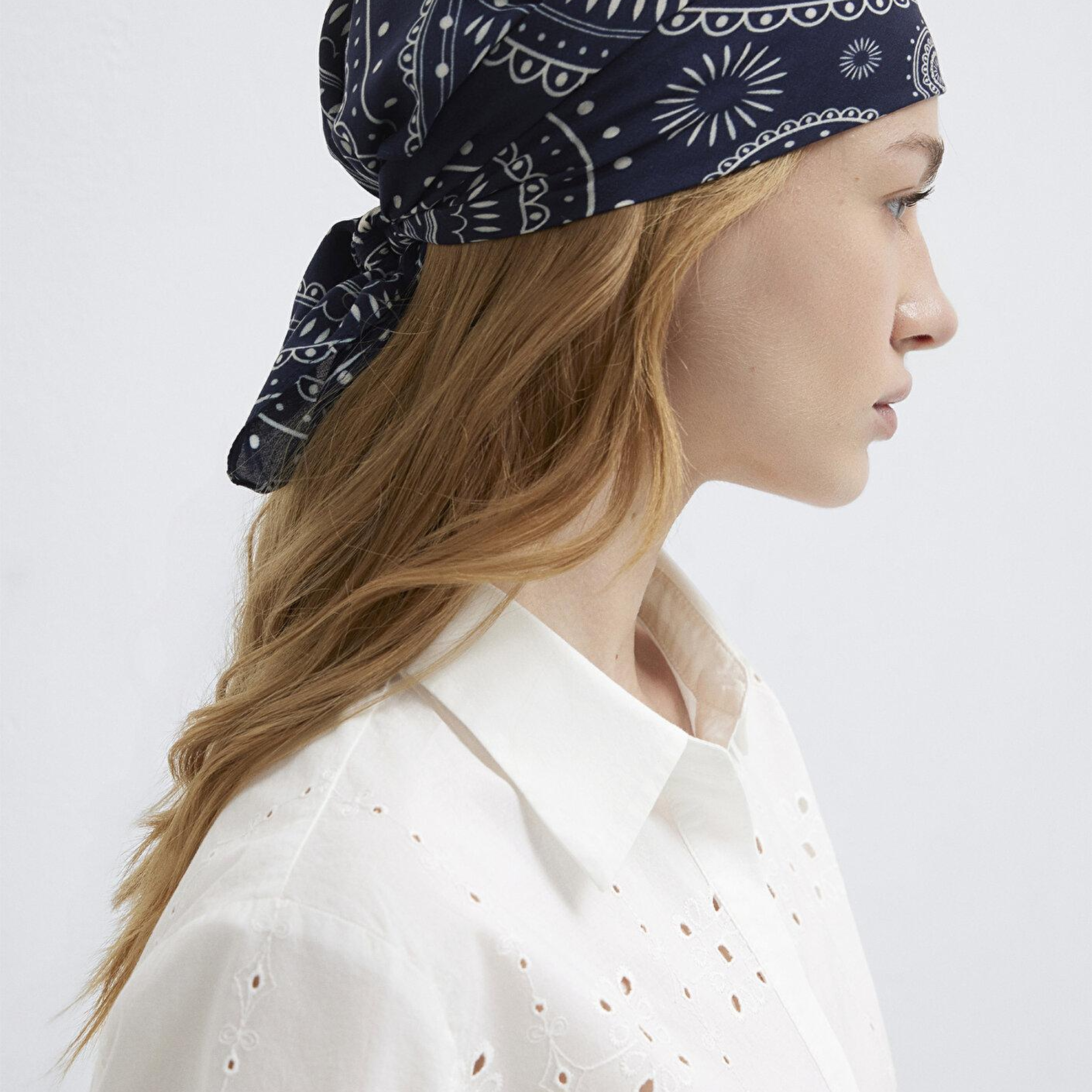 Mavi Baskılı Lacivert Bandana 1912969-70491