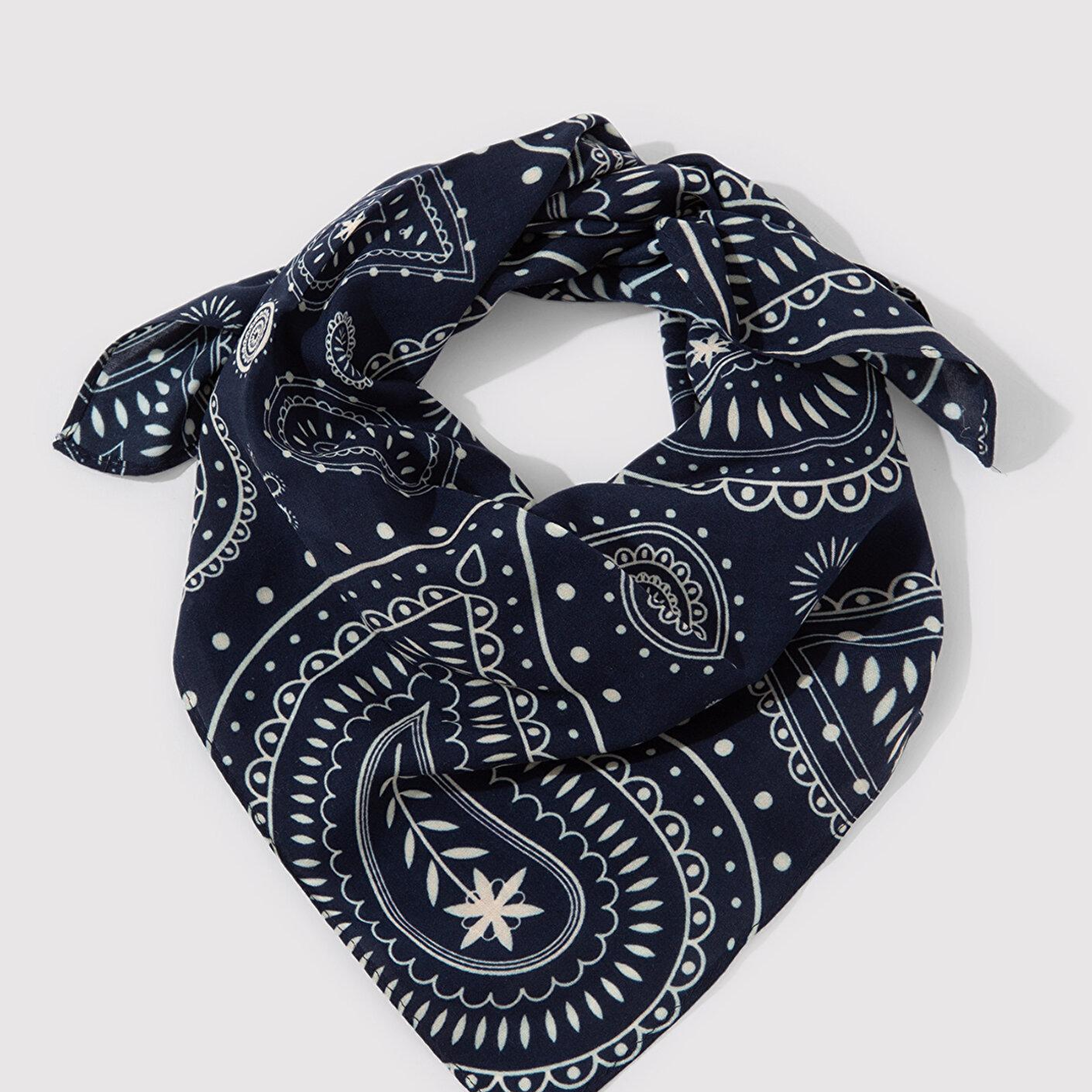 Mavi Baskılı Lacivert Bandana 1912969-70491