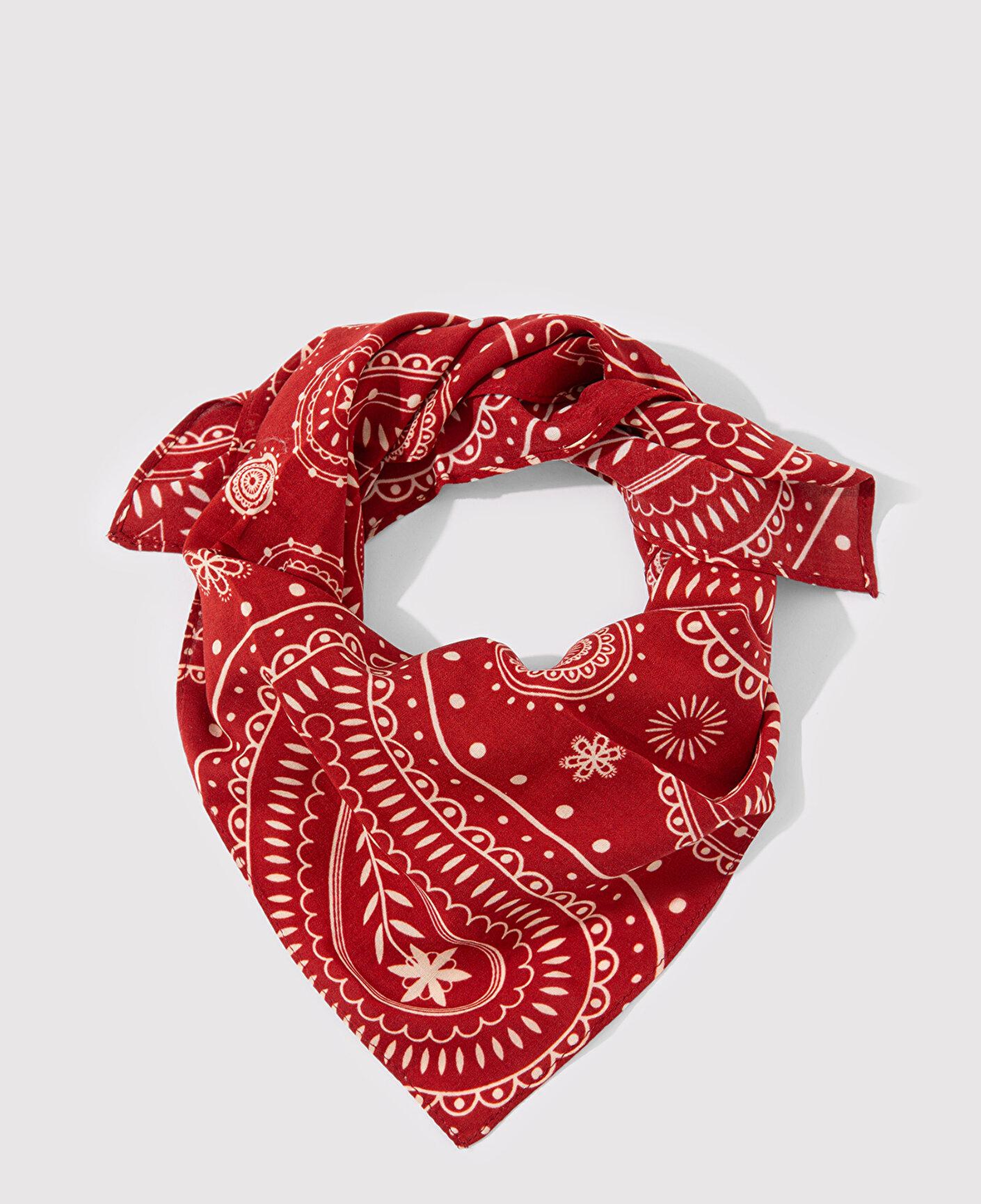 Mavi Baskılı Kırmızı Bandana 1912969-10076